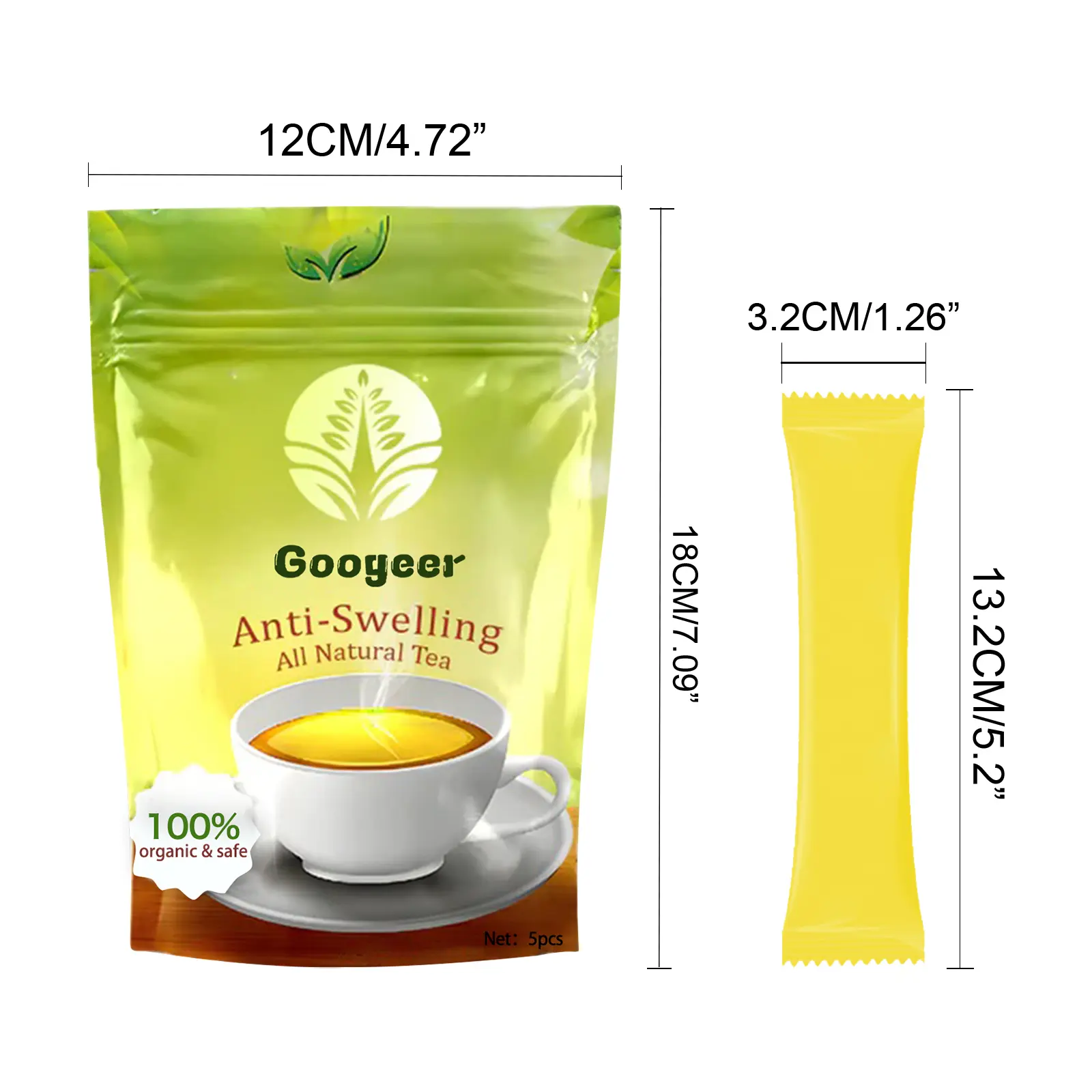 Anti-Swelling Slimming Tea for Natural Fluid Balance Herbal Blend - GoGetter 7 googeer anti swelling natural tea slimming GOH01 A004 5 YE1 2442