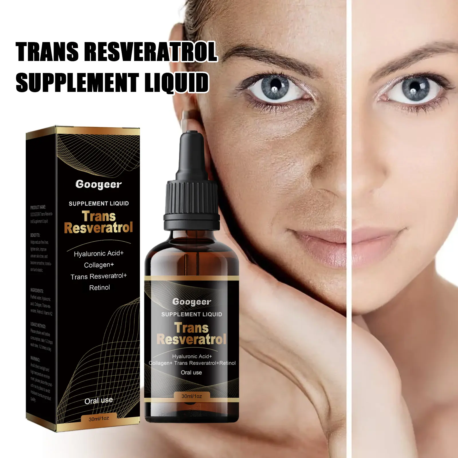Anti-Wrinkle Supplement for Skin Hydration & Fine Lines - Googeer 8 googeer anti wrinkle rejuvenation supplement GOH02 A043 30 BK1 1505