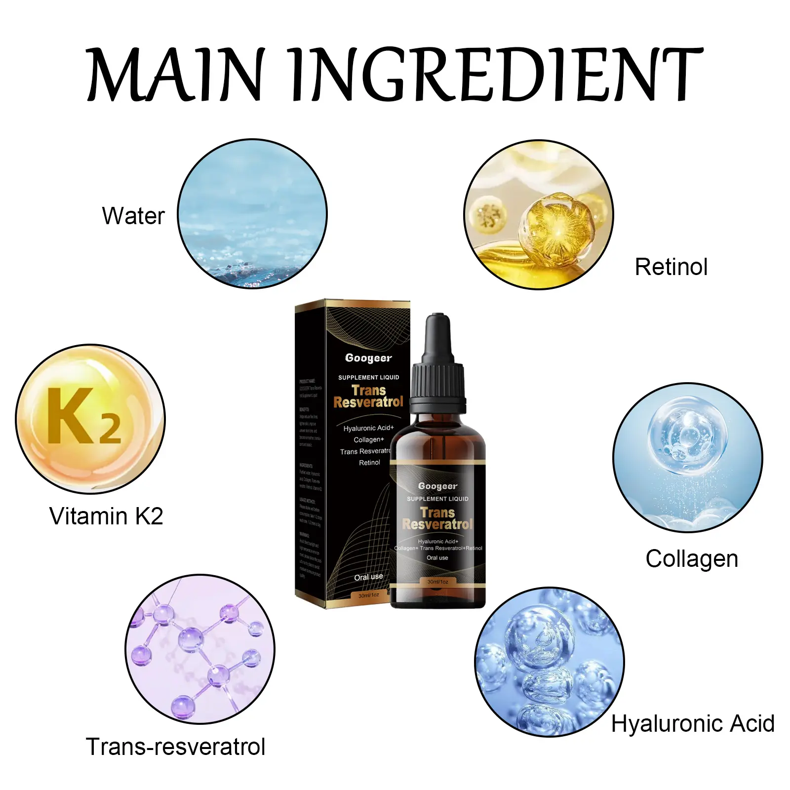 Anti-Wrinkle Supplement for Skin Hydration & Fine Lines - Googeer 9 googeer anti wrinkle rejuvenation supplement GOH02 A043 30 BK1 1506