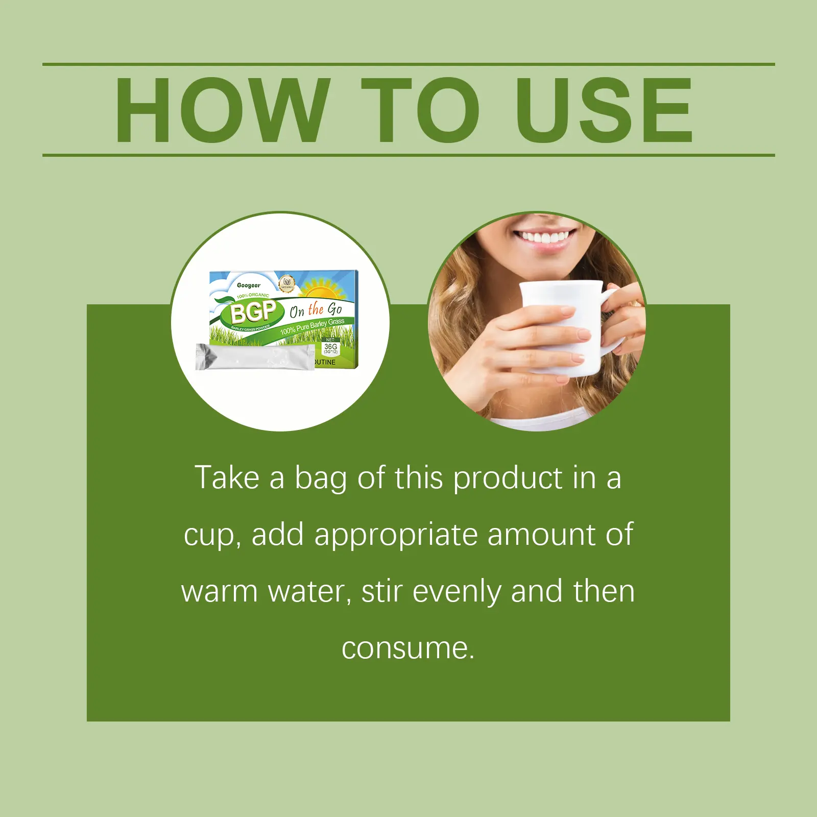 Barley Grass Powder Nutrient-Rich Dietary Supplement - Googer 10 googeer barley grass powder body GO B07 0069 01 3891
