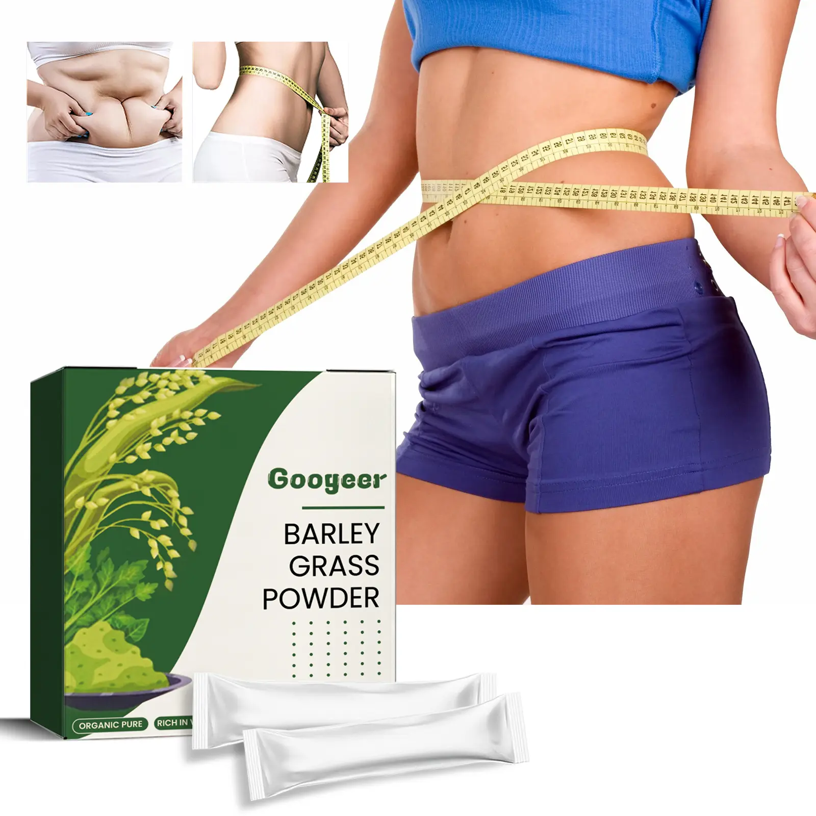 Barley Grass Powder Dietary Supplement Pack - GoGetter 7 googeer barley powder body shaping GOH01 A002 20 GN1 3107