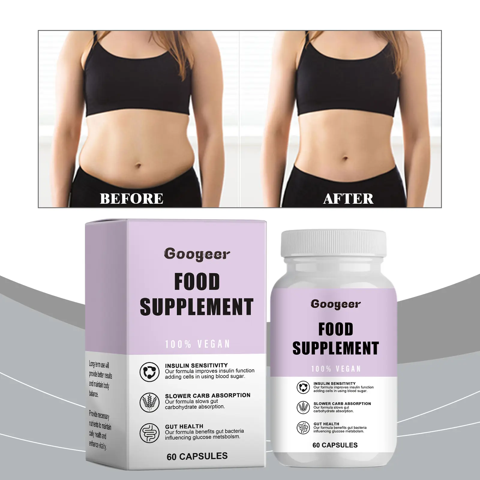 Googeer Dietary Supplement Capsules for Daily Wellness - Googeer 8 googeer blood sugar control balance capsule GO B07 0064 01 3622