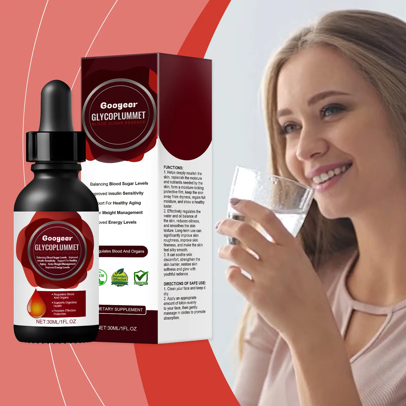 Blood Sugar Support Drops for Metabolic Balance - Googler 8 googeer blood sugar control solution GOB07 A063 30 RD1 3460
