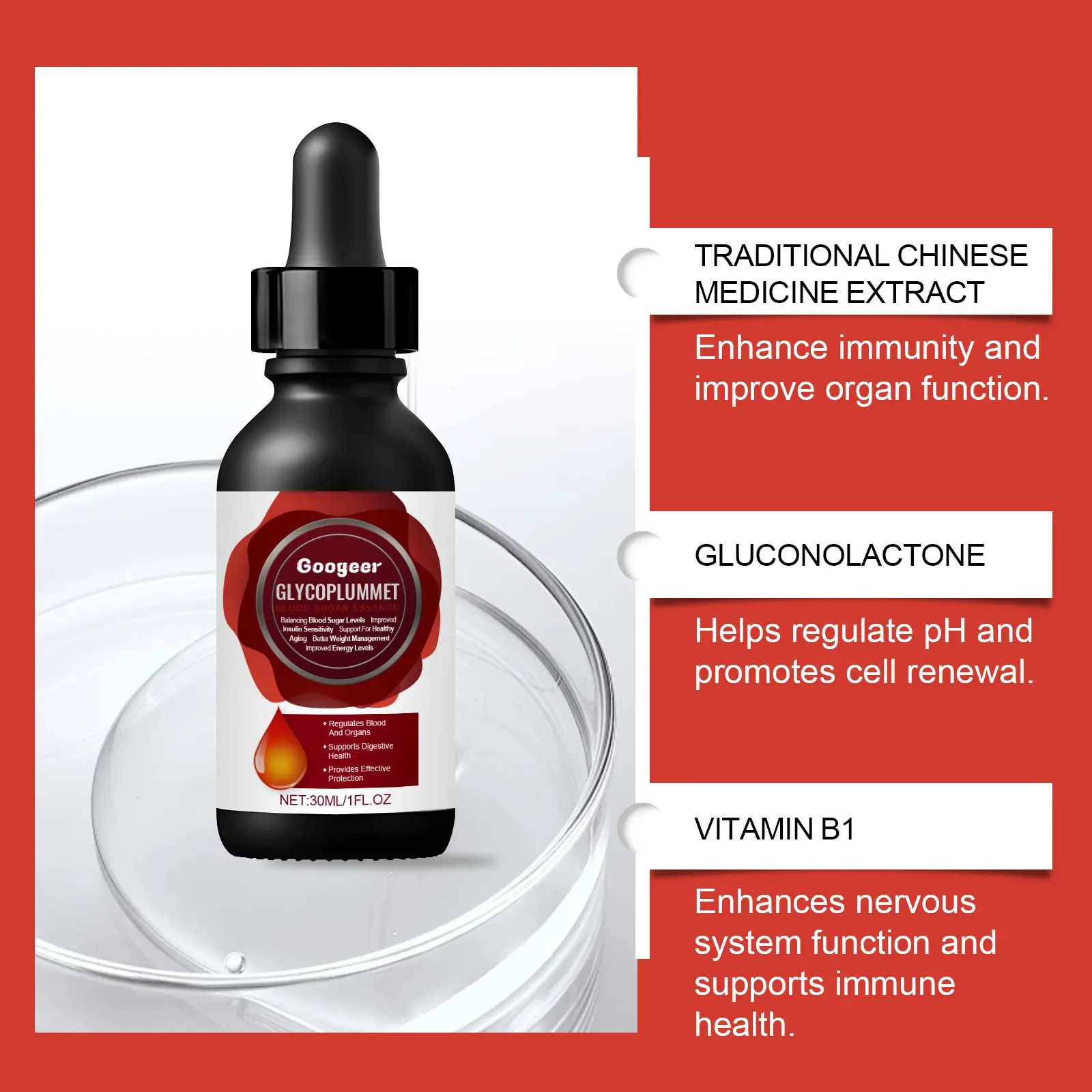 Blood Sugar Support Drops for Metabolic Balance - Googler 11 googeer blood sugar control solution GOB07 A063 30 RD1 3463