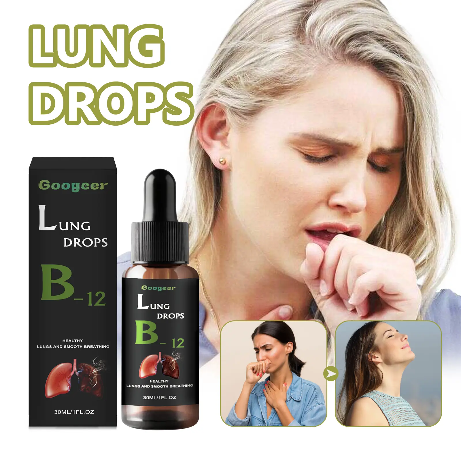 Throat Comfort Drops with Herbal Formula Body Care Googeer 8 googeer body care drops cough throat GOI02 A001 30 BK1 1651