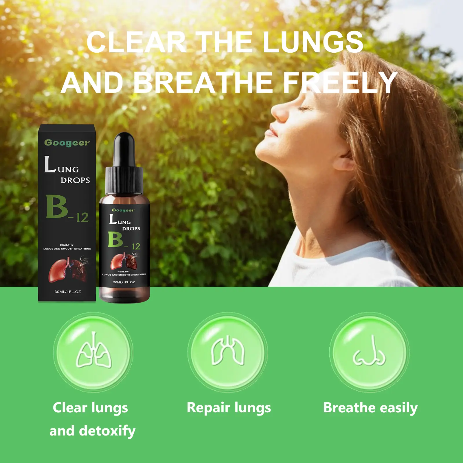 Throat Comfort Drops with Herbal Formula Body Care Googeer 14 googeer body care drops cough throat GOI02 A001 30 BK1 1657