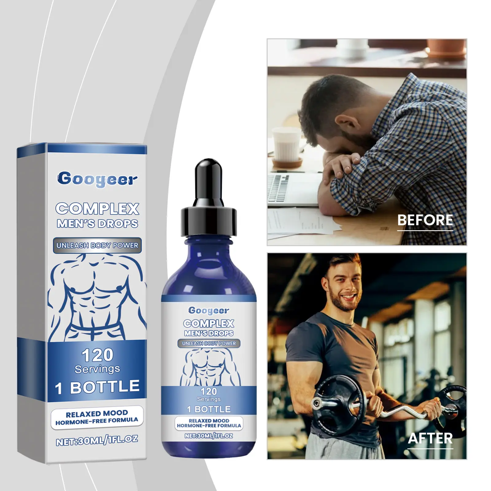 Googeer Body Care Drops for Men - Wellness Supplement Formula 8 googeer body care drops men supplement GOI02 A051 30 BU1 2702