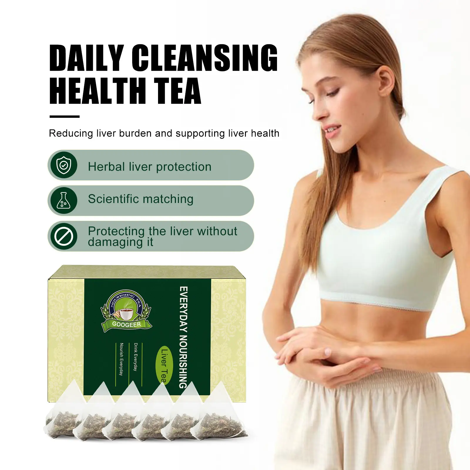 Body Care Tea with Orange Peel & Honeysuckle - Googeer 7 googeer body care tea eye fatigue GOA08 A005 6 YE1 3384