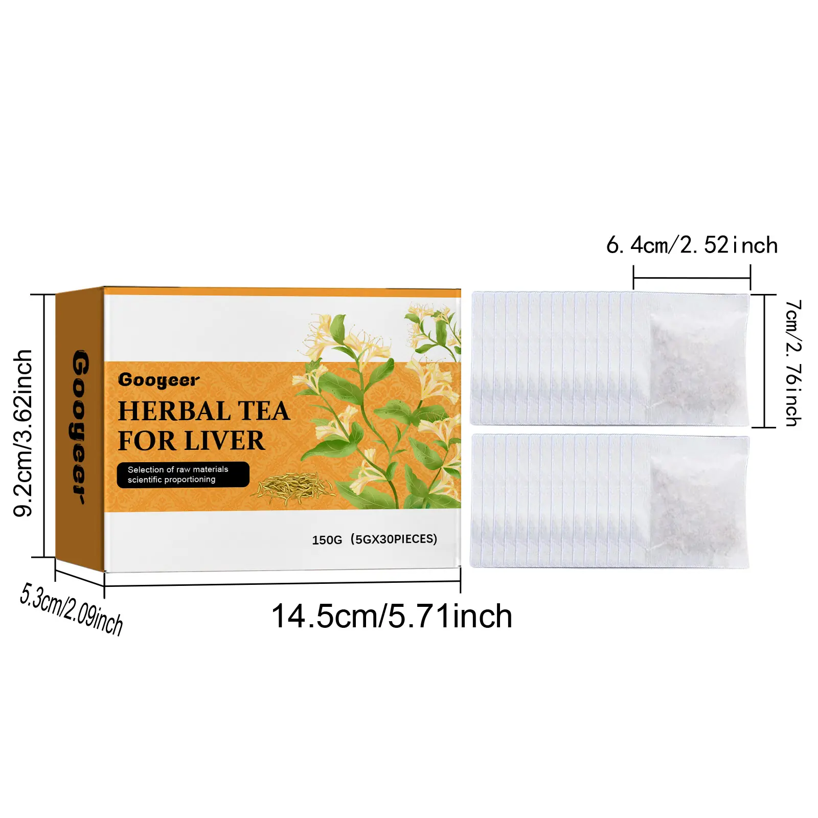 Body Care Tea with Bergamot & Peppermint - Googeer 7 googeer body care tea relieve discomfort GOH01 A007 150 YE1 389