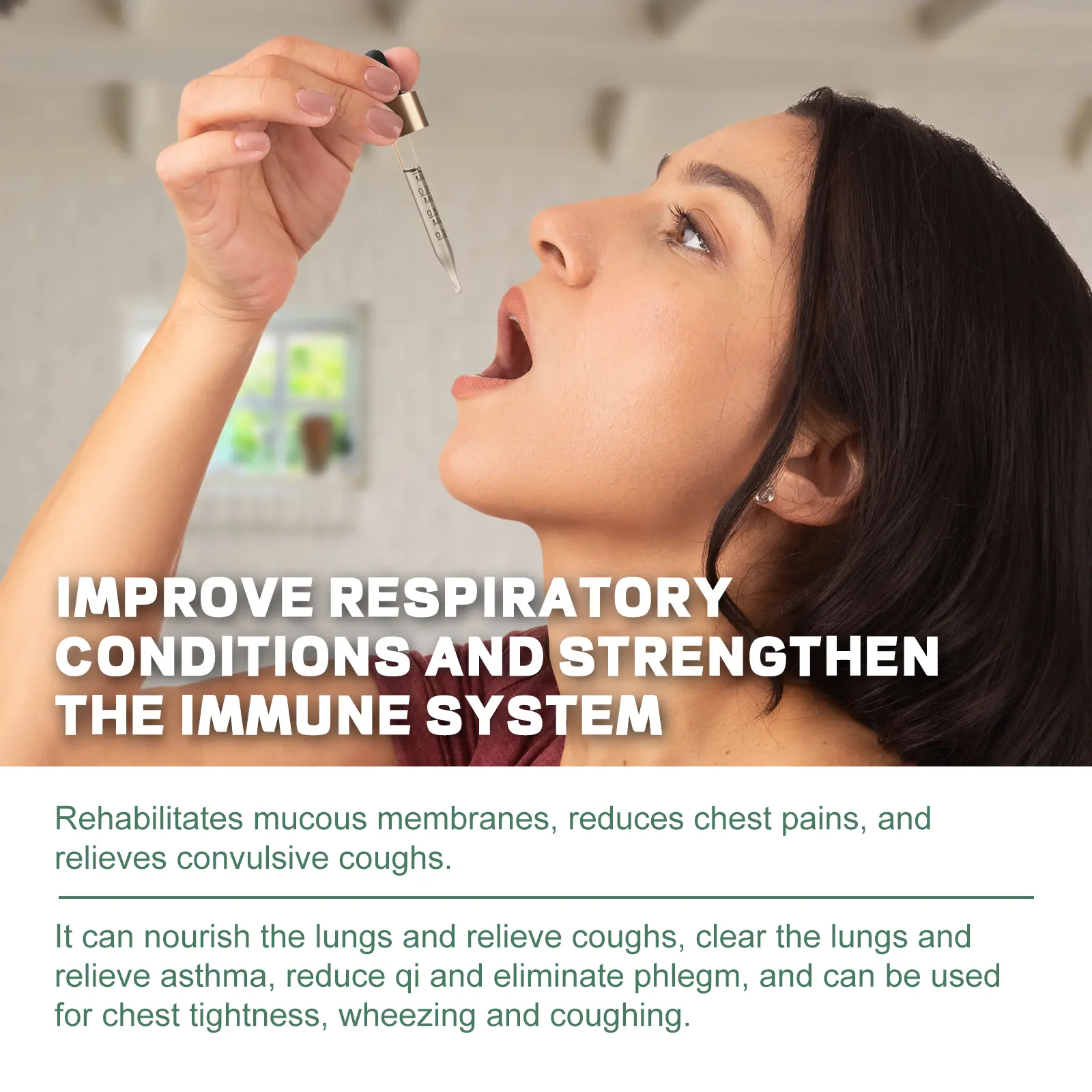 Body Cleansing Drops for Respiratory Support - Herbal Extract Formula 12 googeer body cleansing drops nasal GOH02 A012 30 WH1 4114