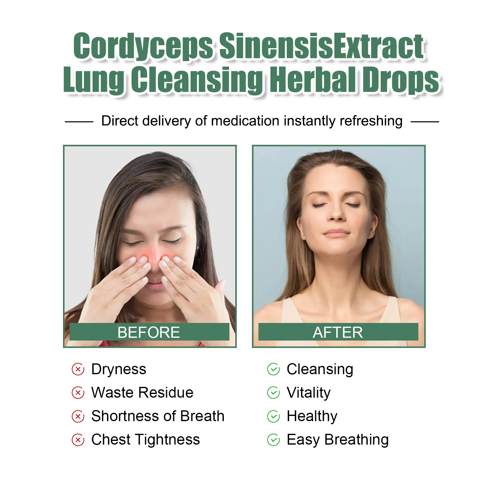 Body Cleansing Drops for Respiratory Support - Herbal Extract Formula 16 googeer body cleansing drops nasal GOH02 A012 30 WH1 4122