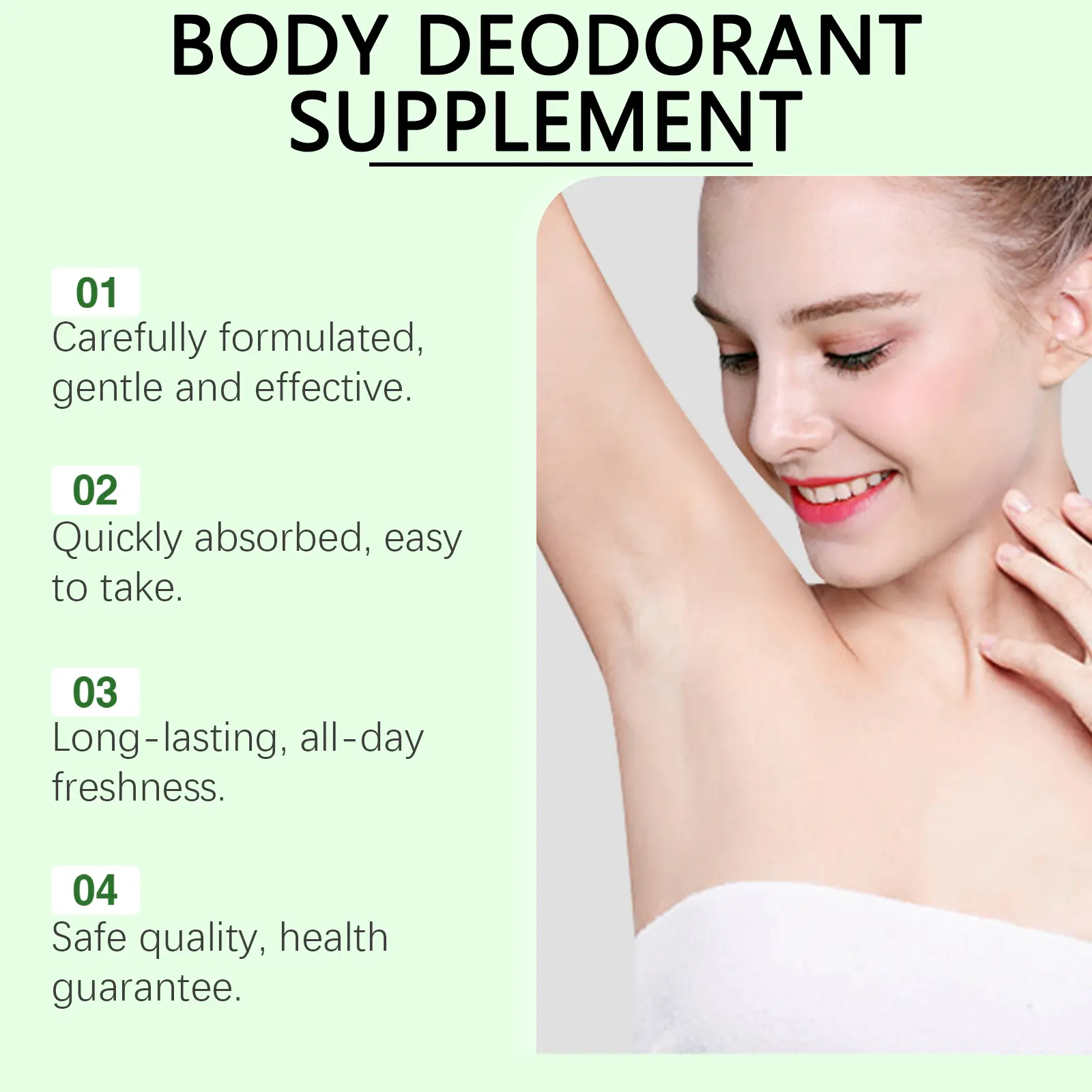 Body Deodorant Capsules with Vitamin C for All-Day Freshness 15 googeer body deodorant capsules GO B04 0006 01 4467