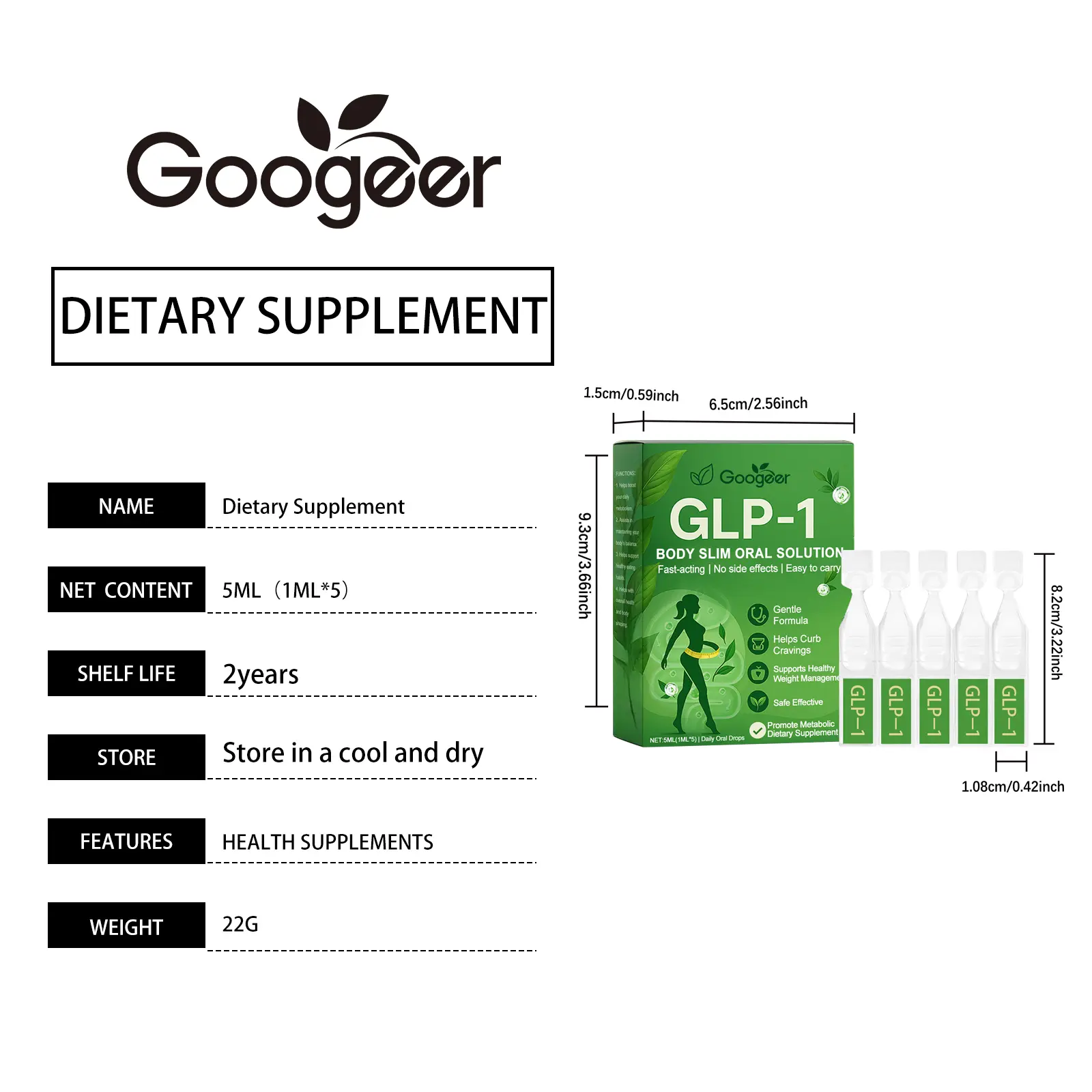 Body Therapy Drops with Green Tea, Moringa & Turmeric 7 googeer body therapy glp1 curve drops GO I02 0238 01 5536