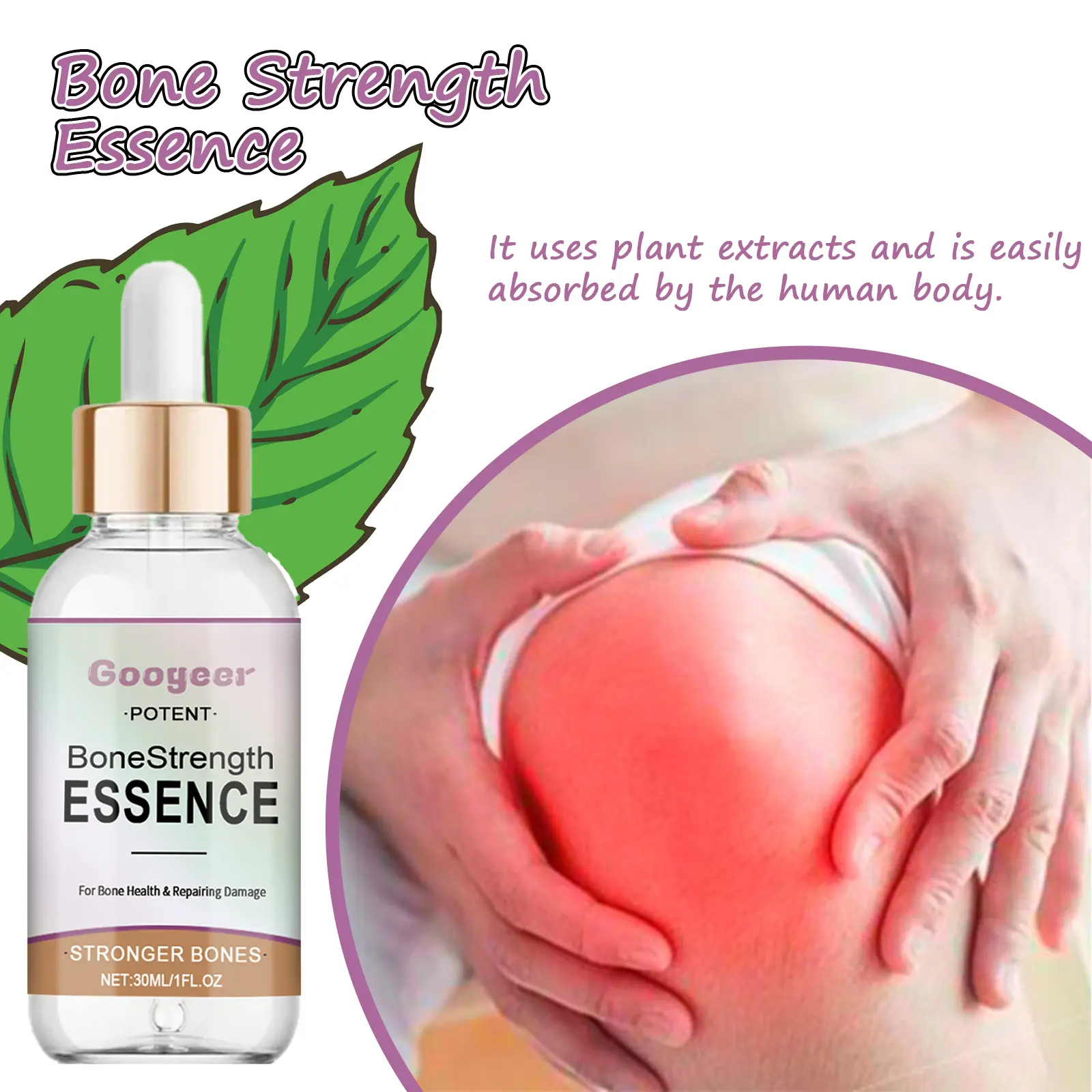 Bone Strength Essence for Joint Support & Calcium Absorption - Googeer 15 googeer bone strength essence joint pain GOI02 A028 30 WH1 1954