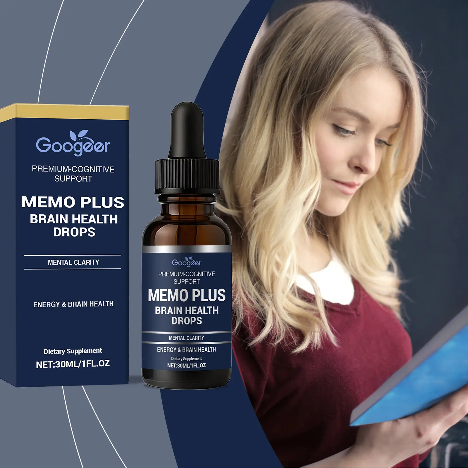 Brain Health Drops - Oral Supplement for Cognitive Wellness 8 googeer brain health drops oral GO I02 0246 01 5618
