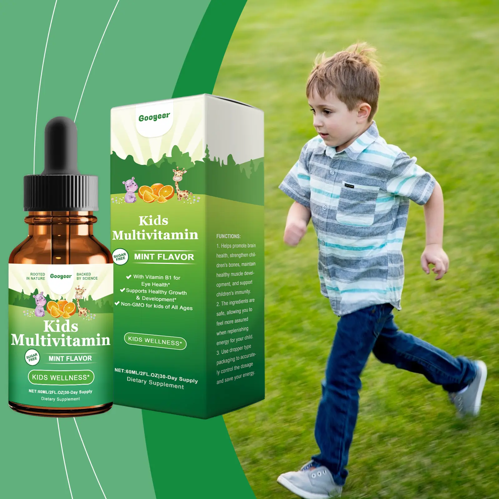 Children's Multivitamin Drops - Energy Metabolism Support Formula 8 googeer children multivitamin drops GO I02 0176 01 3984
