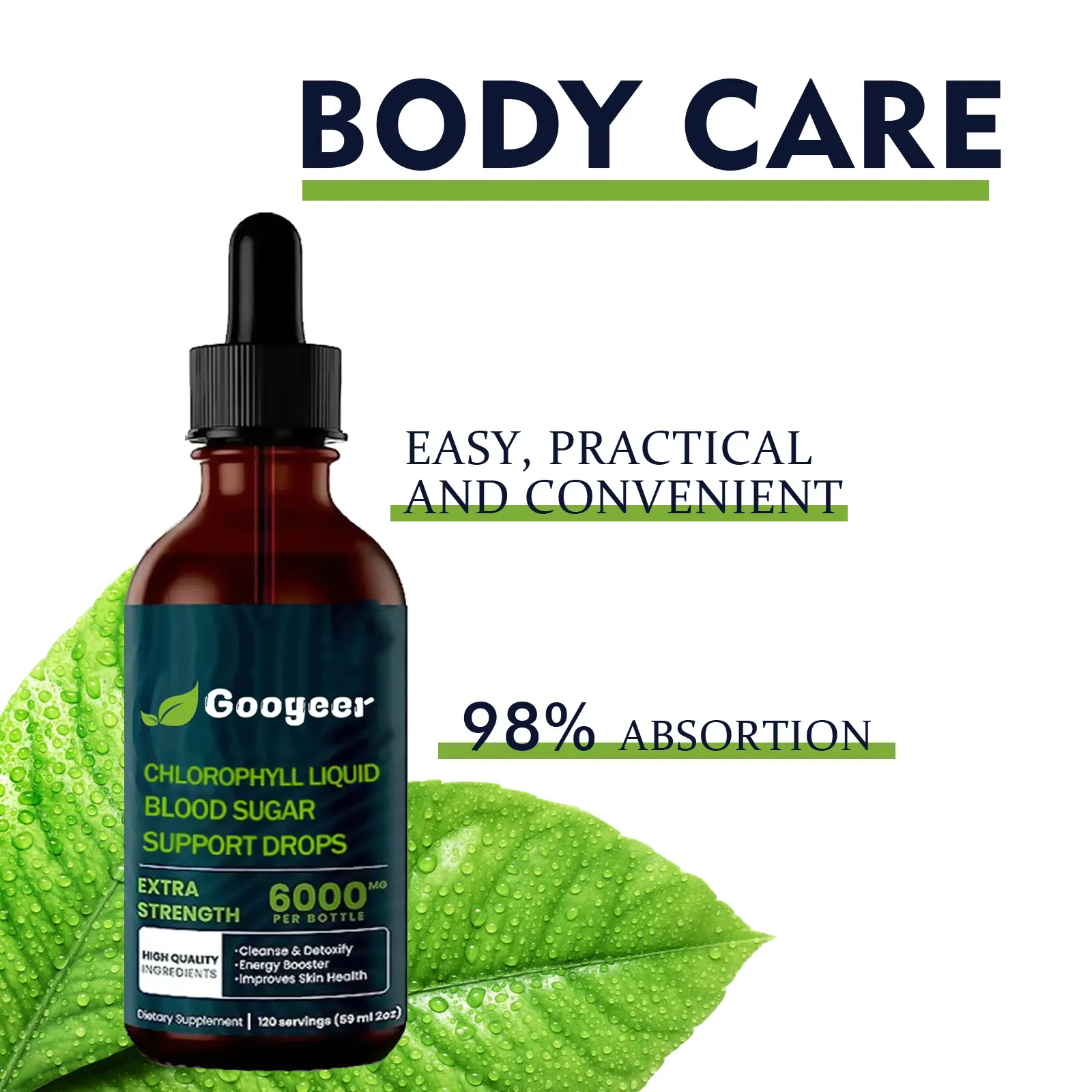 Chlorophyll Body Care Drops for Dry Mouth & Fitness Support - Googer 13 googeer chlorophyll body care drops dry mouth GOA08 A004 59 GN1 3334