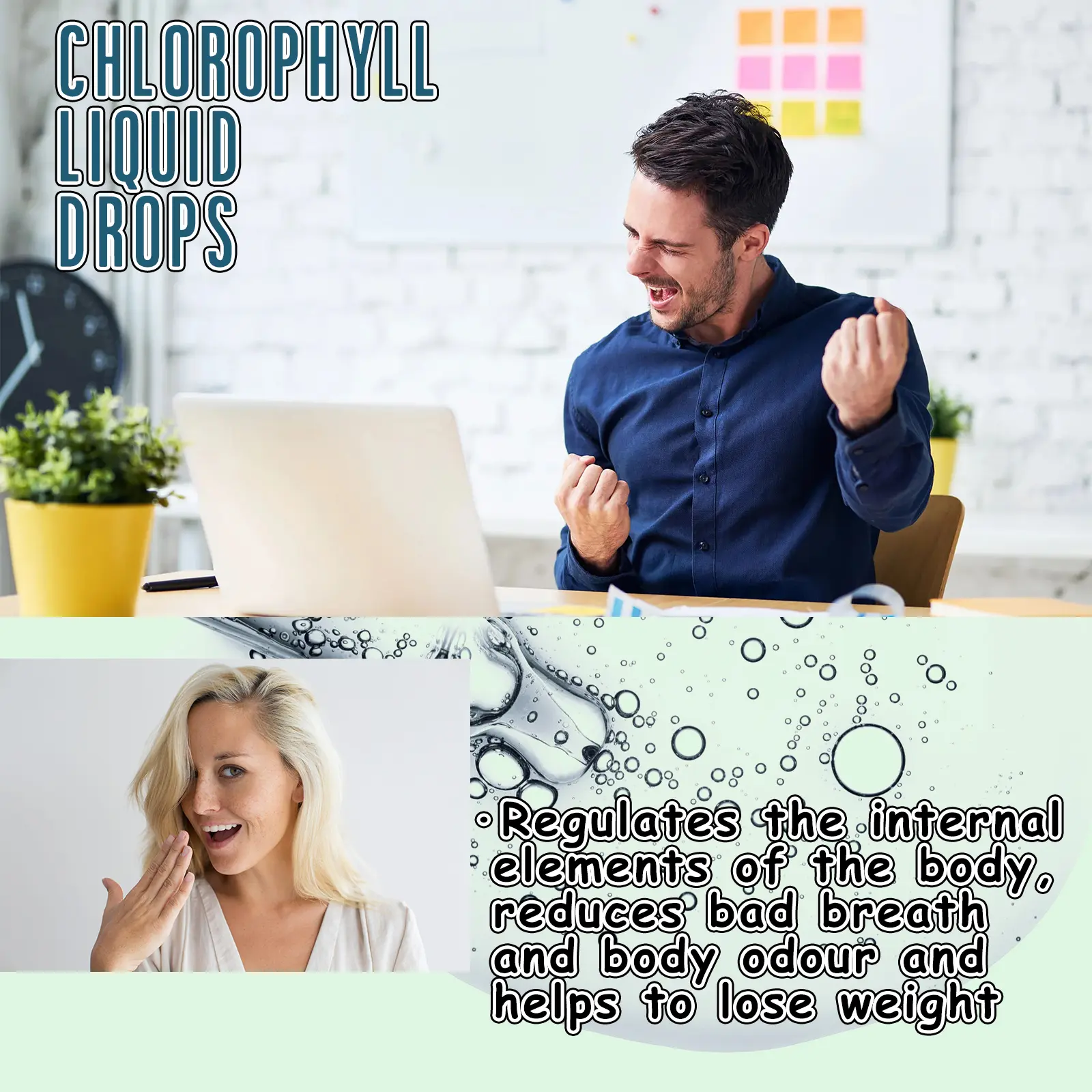 Chlorophyll Liquid Drops for Fresh Breath & Energy Support - Googeer 12 googeer chlorophyll liquid drops bad breath GOI02 A025 60 WH1 1019