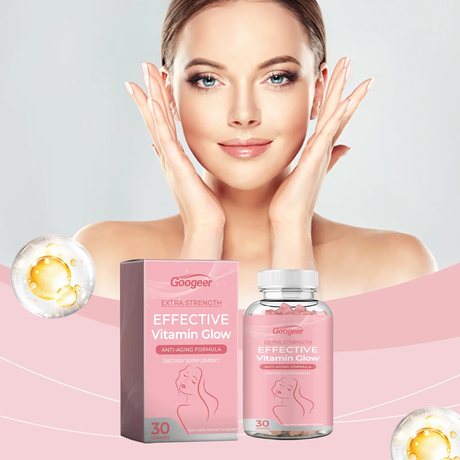 Collagen Gummies Dietary Supplement with Vitamin C 8 googeer collagen gummy body GO A05 0002 01 4526