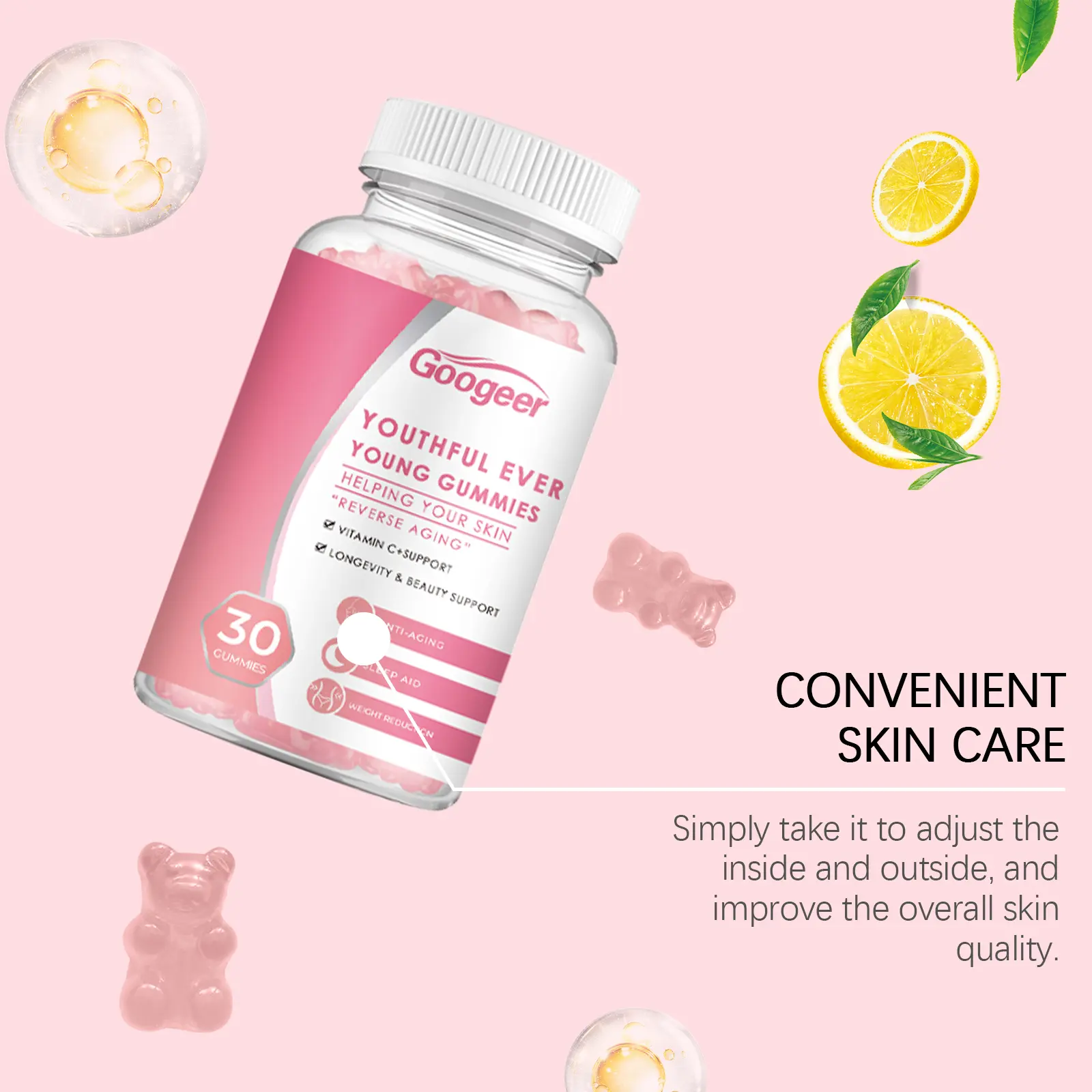 Collagen Gummies for Skin Support with Vitamin C 13 googeer collagen gummy skin GO A06 0005 01 4689