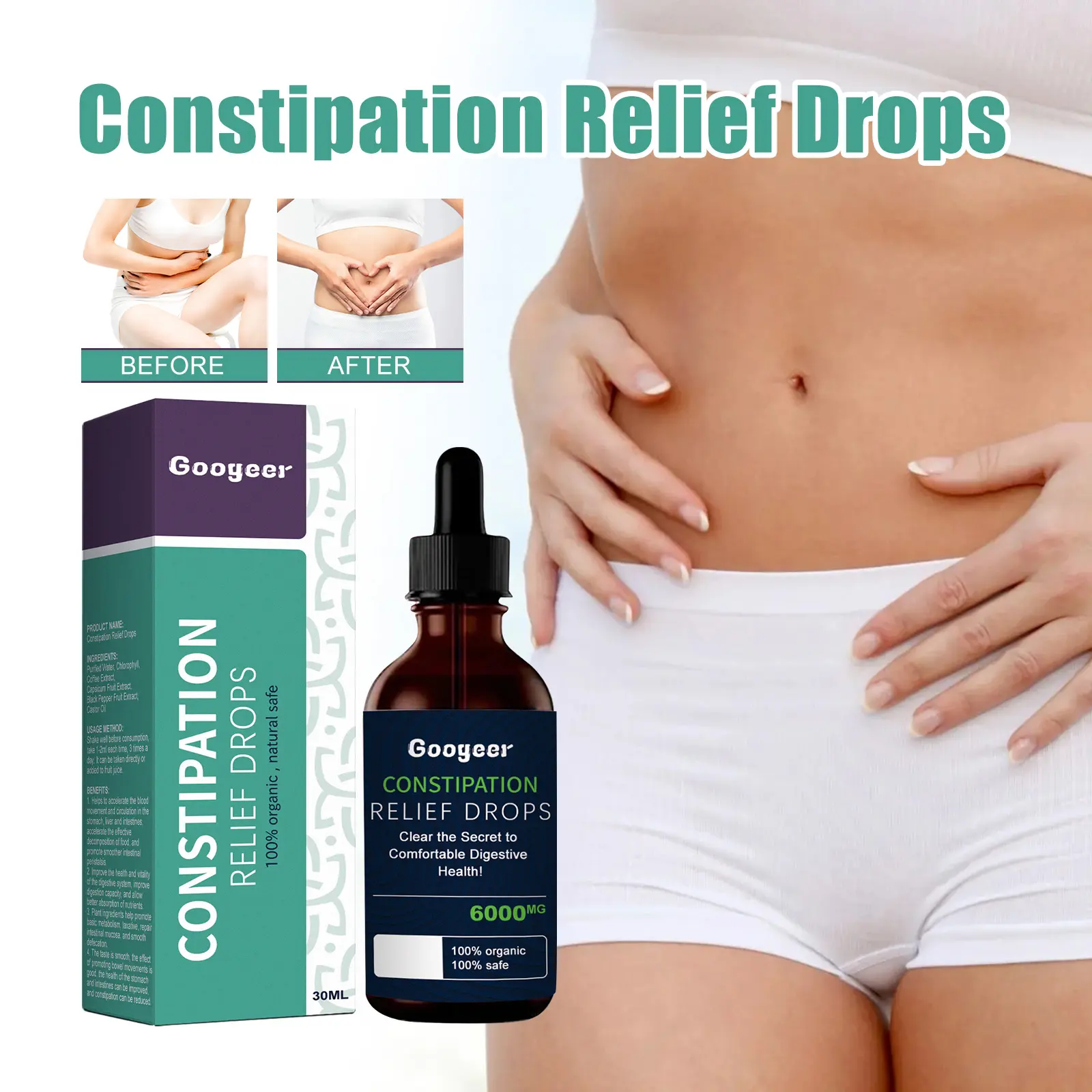 Constipation Relief Drops for Digestive Comfort by Googer 7 googeer defecation care drops distention GOH02 A009 30 GN1 3829