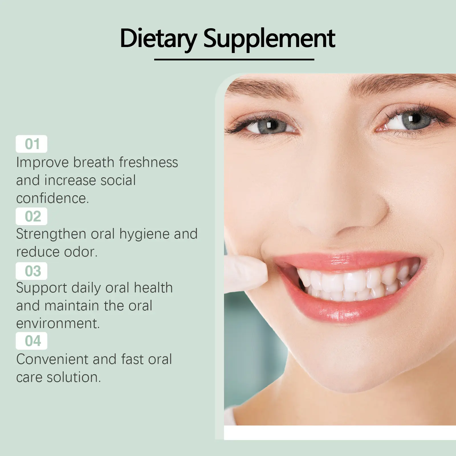 Dental Probiotic Supplement Tablets for Oral Health by Googeer 10 googeer dental chewable probiotic tablets GO B09 0001 01 477