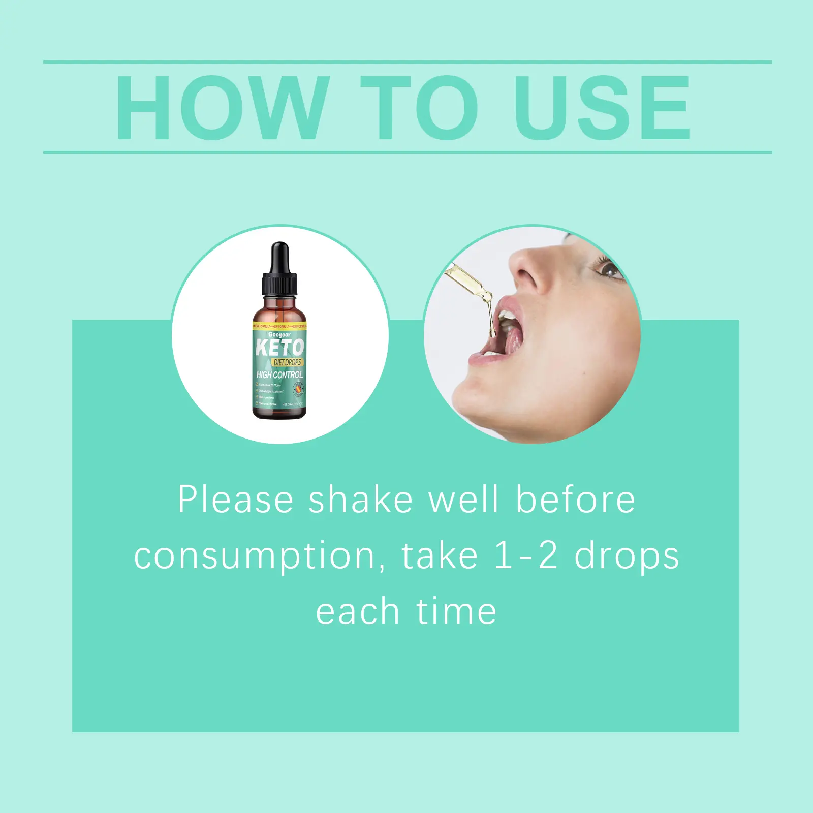 Keto Diet Drops with Herbal Extracts and Vitamin B1 - Googeer 10 googeer diet drops body treatment GO I02 0143 01 3507