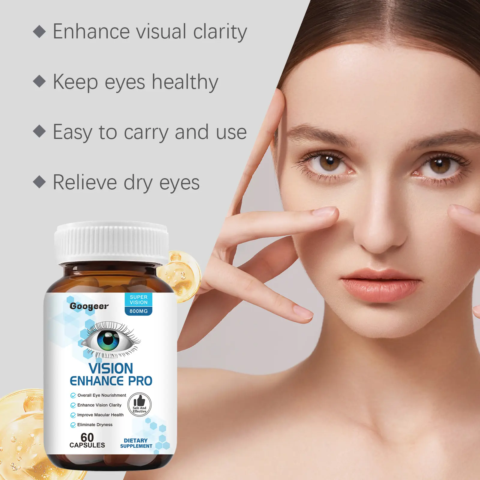 Vitamin C Supplement Capsules for Energy Support by Googer 14 googeer dietary supplement capsule GO I02 0178 01 847