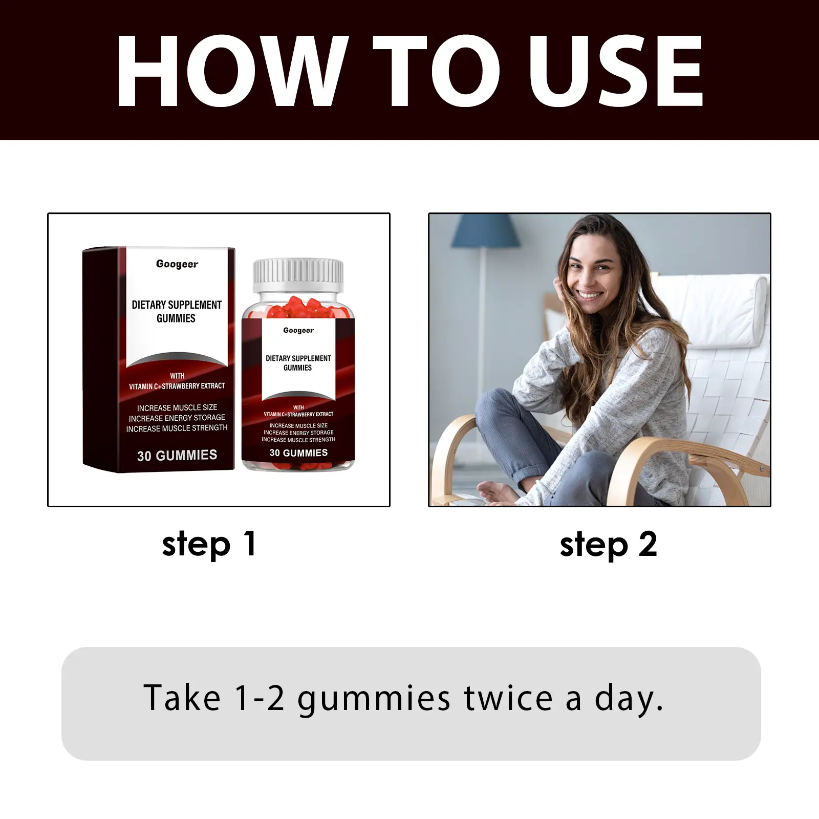Coffee Extract Gummy with Vitamin E - Daily Wellness Support 10 googeer dietary supplement gummy therapy GOB07 A013 30 WH1 4076