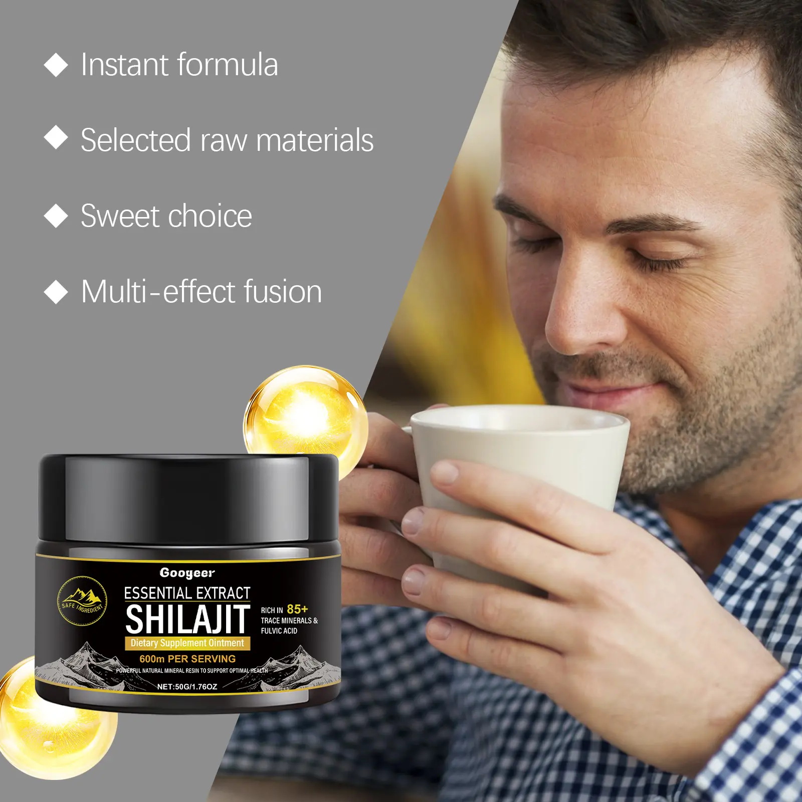 Dietary Supplement Powder with Monk Fruit for Sustained Energy - Googeer 14 googeer dietary supplement ointment GOI02 A072 50 BK1 430