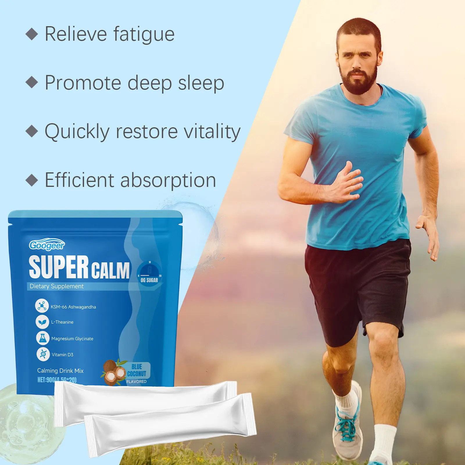 Coconut Electrolyte Powder - Rapid Hydration & Recovery 12 googeer electrolyte powder coconut GO B07 0080 01 4901
