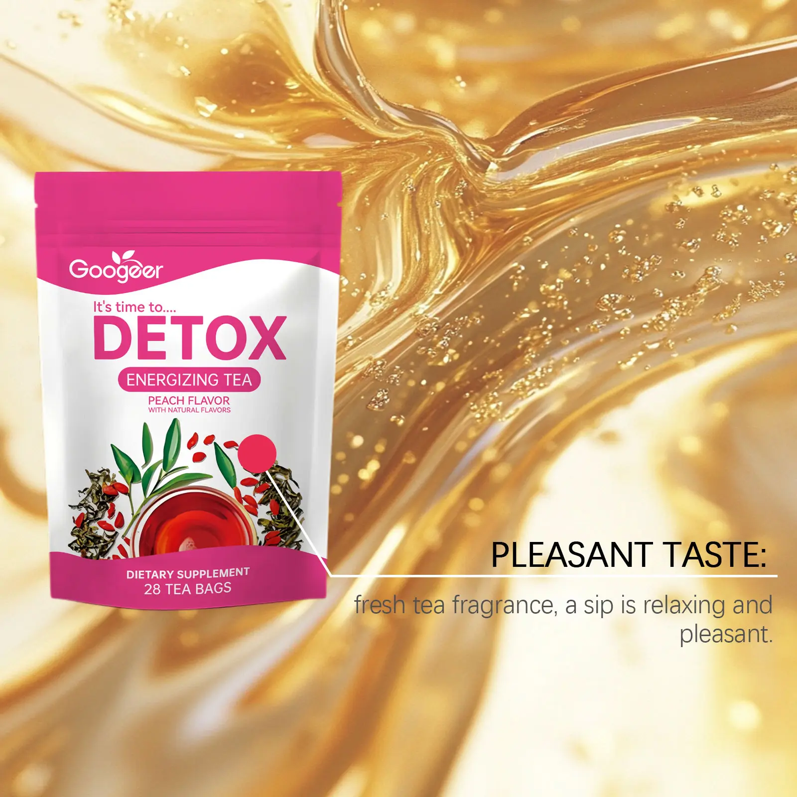 White Peach Oolong Herbal Tea - Refreshing Aromatic Blend 11 googeer energizing tea body treatment GO B08 0007 01 5223