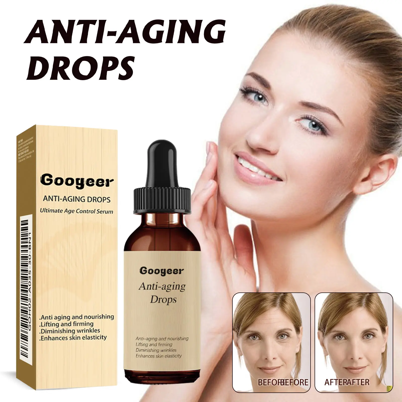 Oral Facial Drops for Skin Firming & Fine Line Reduction 8 googeer facial skin care drops fine lines GOH02 A035 30 BN1 4321
