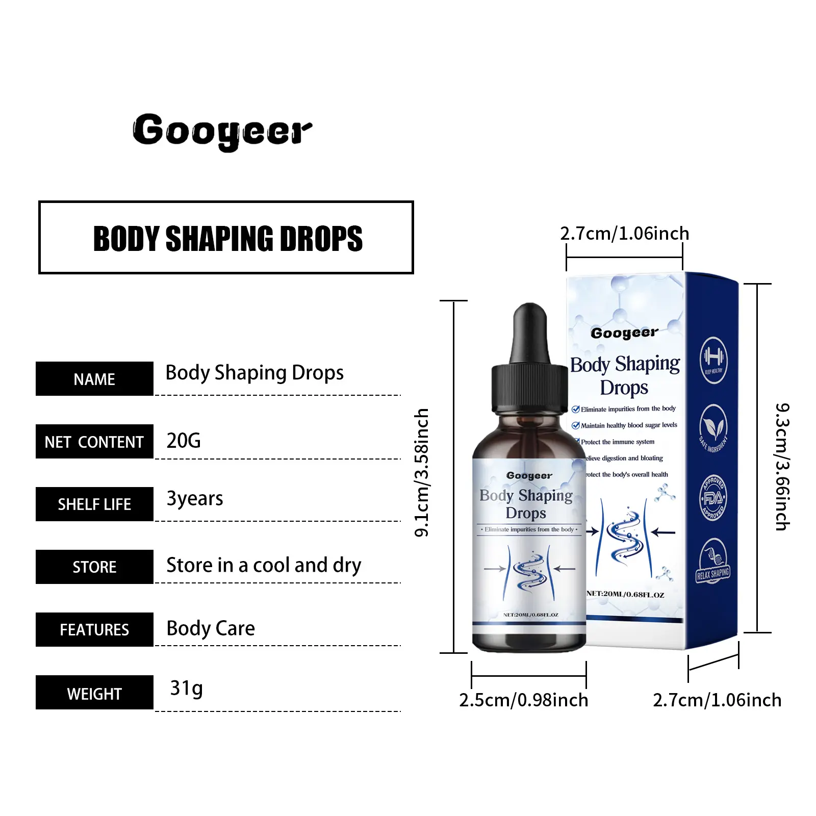 Mint Leaf Extract Drops for Daily Wellness Support by Googeer 7 googeer fat burning fat shaping drops GOB08 A002 20 WH1 2545