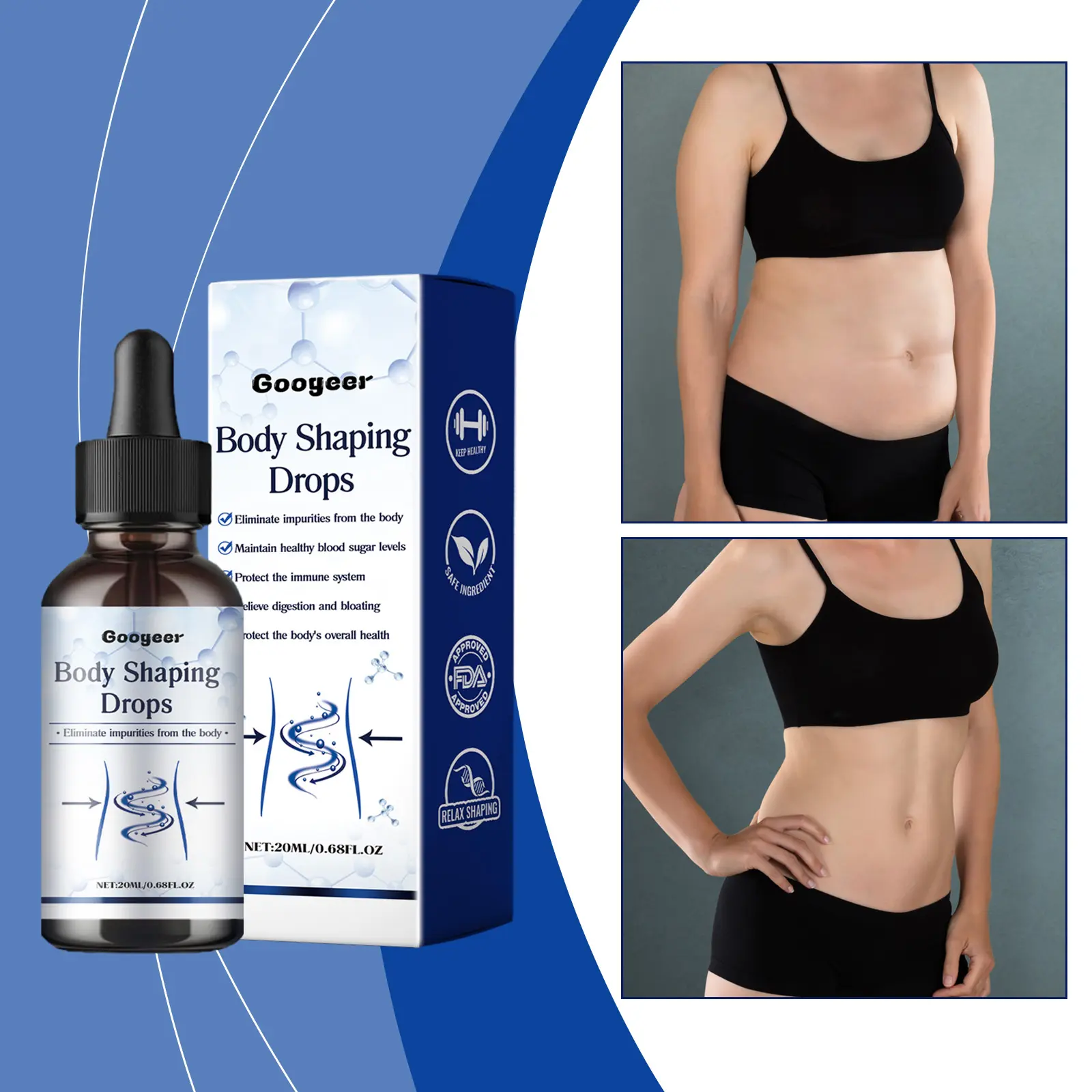 Mint Leaf Extract Drops for Daily Wellness Support by Googeer 8 googeer fat burning fat shaping drops GOB08 A002 20 WH1 2546