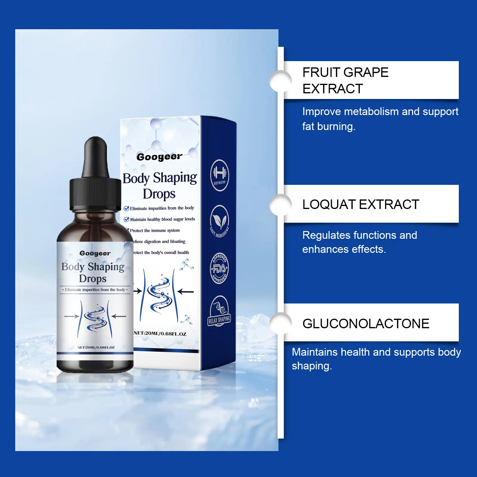 Mint Leaf Extract Drops for Daily Wellness Support by Googeer 14 googeer fat burning fat shaping drops GOB08 A002 20 WH1 2552