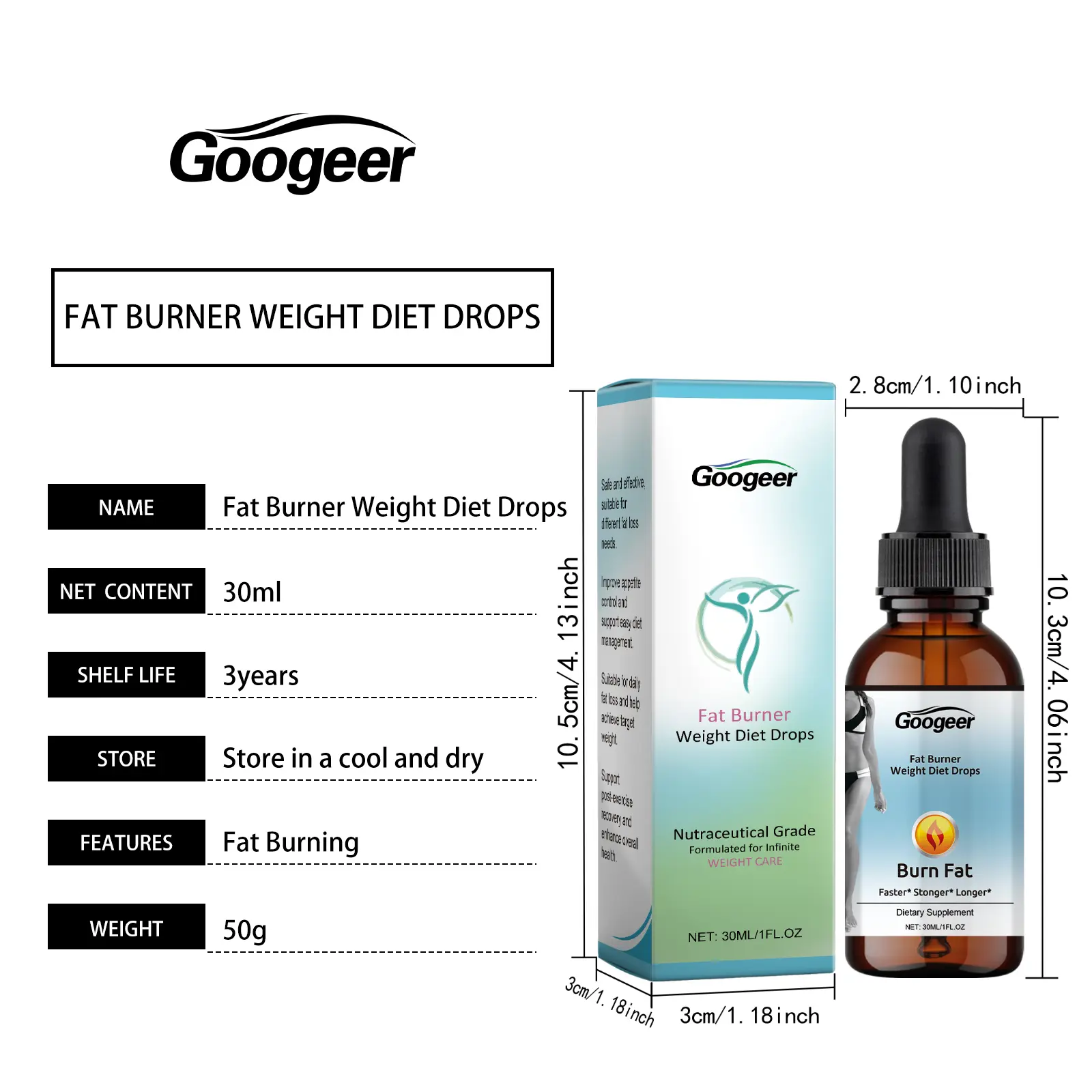 Googeer Body Contour Drops - Wellness Support Supplement 7 googeer fat burning shaping drops GO I03 0020 01 987