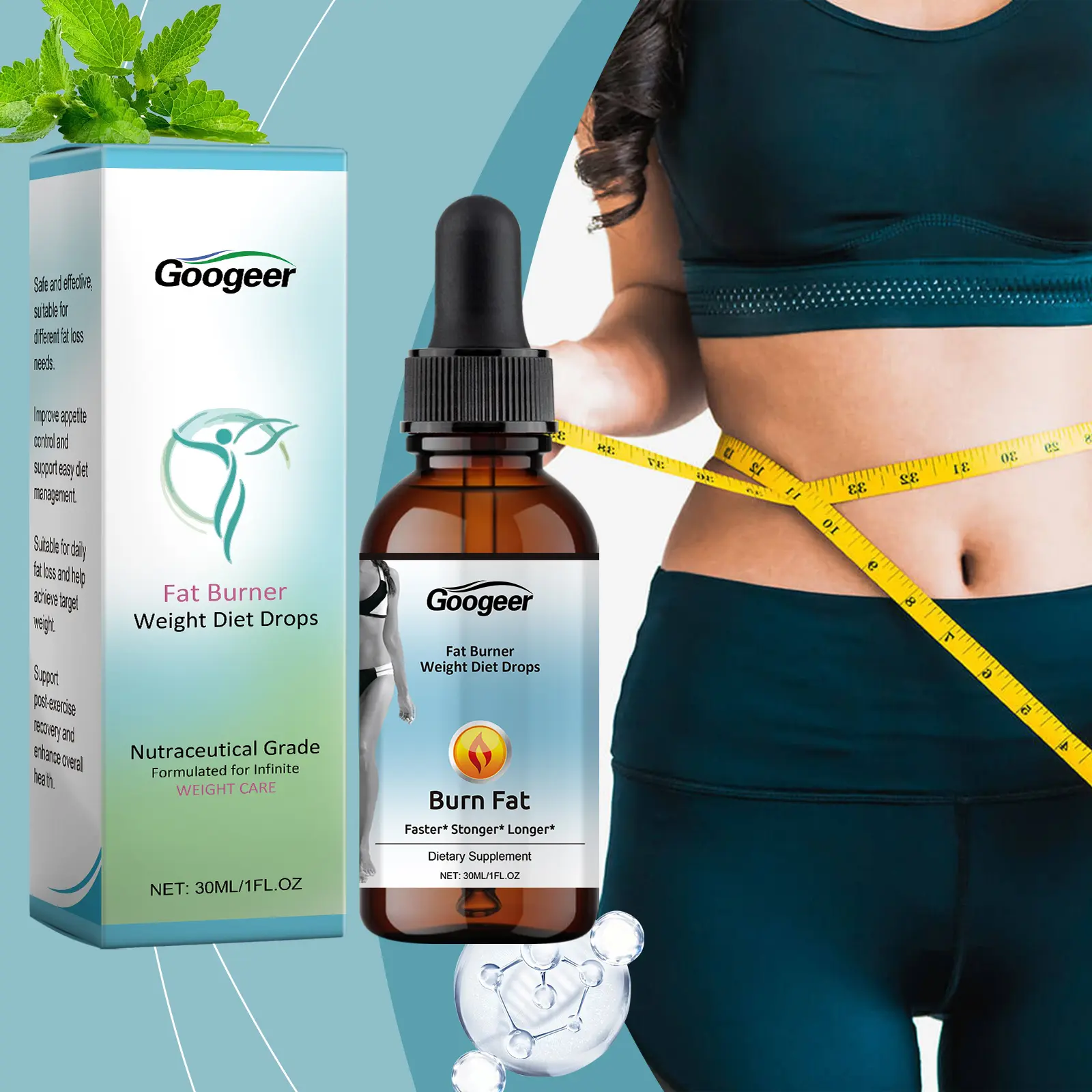 Googeer Body Contour Drops - Wellness Support Supplement 8 googeer fat burning shaping drops GO I03 0020 01 988