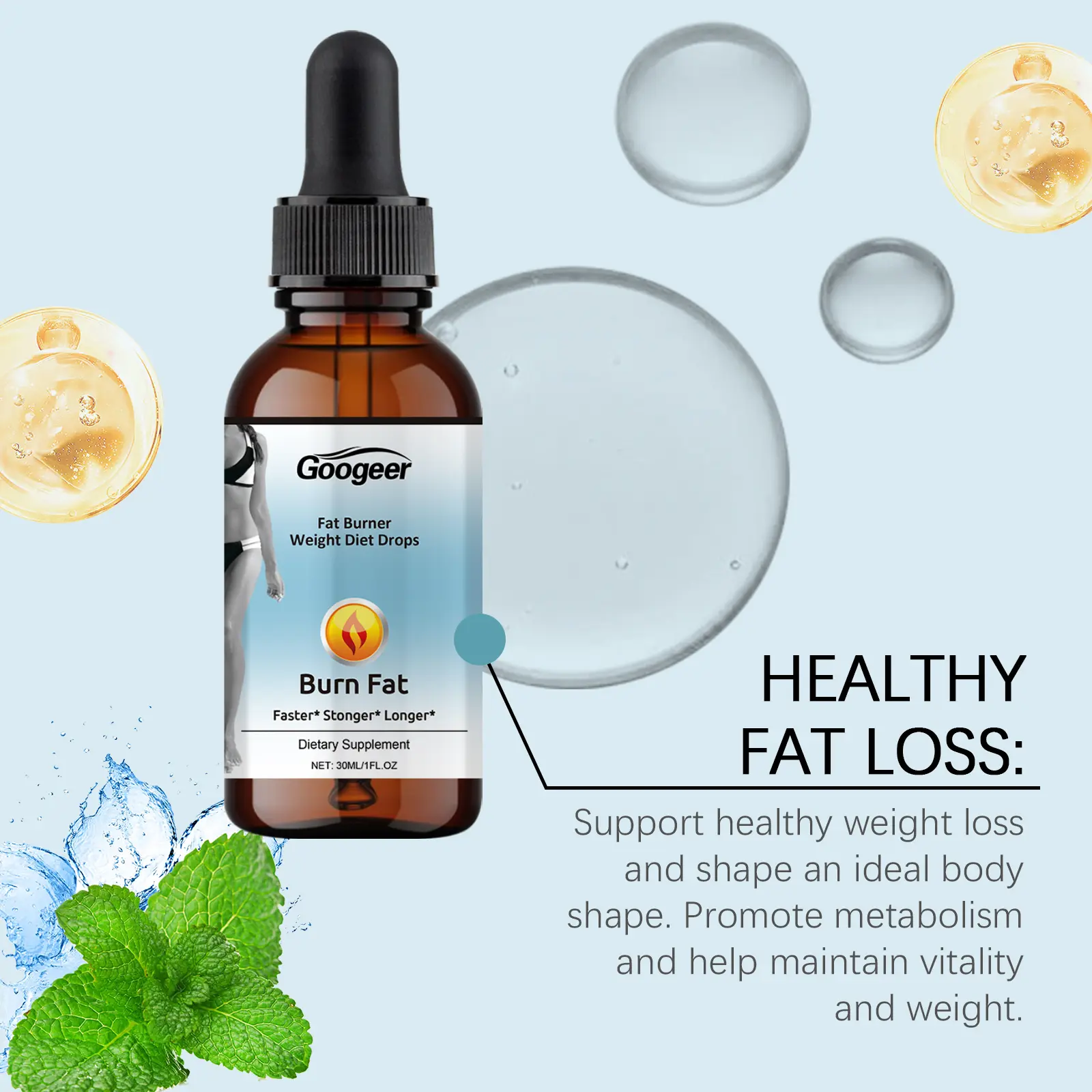 Googeer Body Contour Drops - Wellness Support Supplement 13 googeer fat burning shaping drops GO I03 0020 01 990