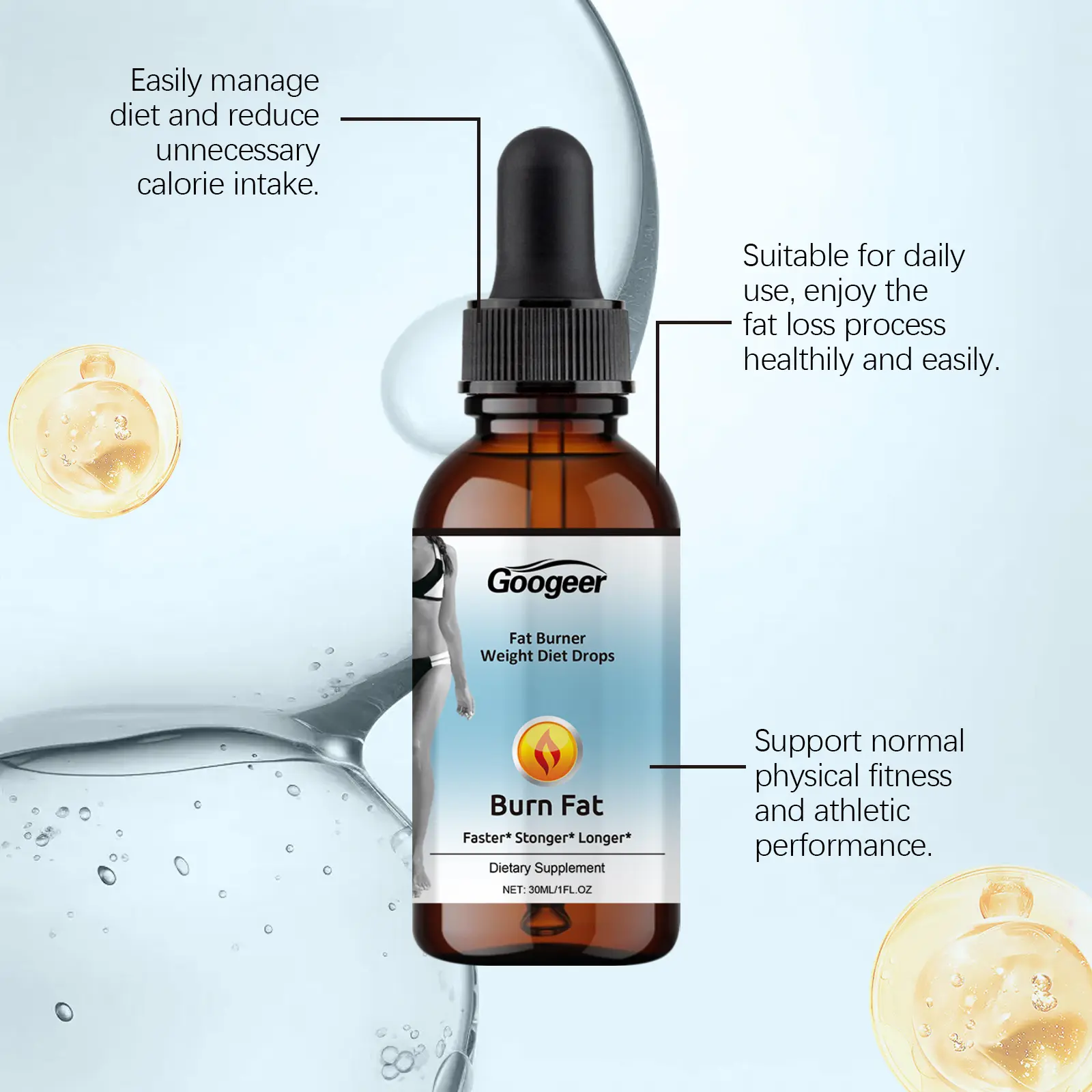 Googeer Body Contour Drops - Wellness Support Supplement 14 googeer fat burning shaping drops GO I03 0020 01 991