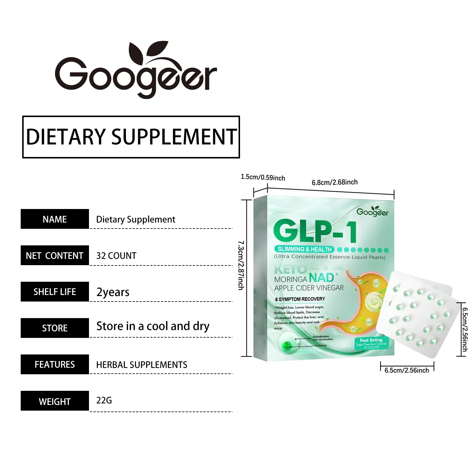 GLP-1 Intestinal Care Popping Beads Supplement 7 googeer glp1 intestinal care bead GO I02 0242 01 5580