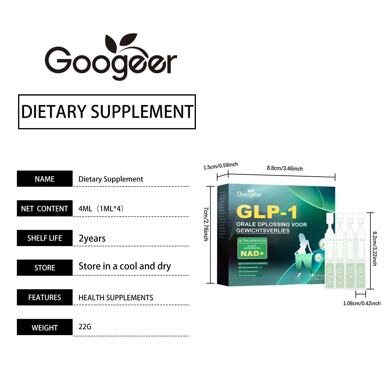 GLP-1 Wellness Support Drops - Natural Herbal Formula 7 googeer glp1 slimming body shaping drops GO I02 0240 01 5568