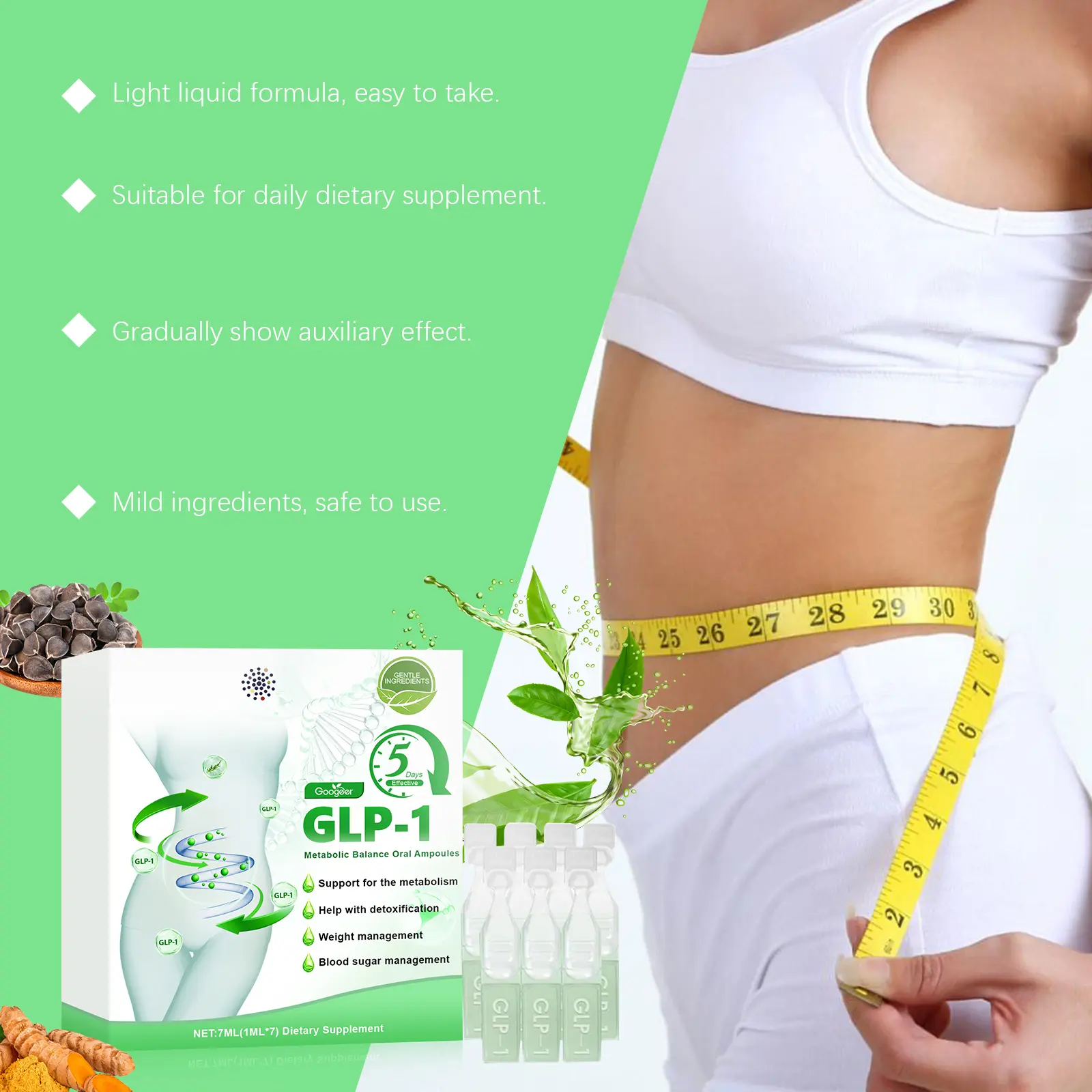 GLP-1 Metabolism Support Drops - Natural Body Cleansing Formula 11 googeer glp1 slimming drops GO I02 0243 01 5612