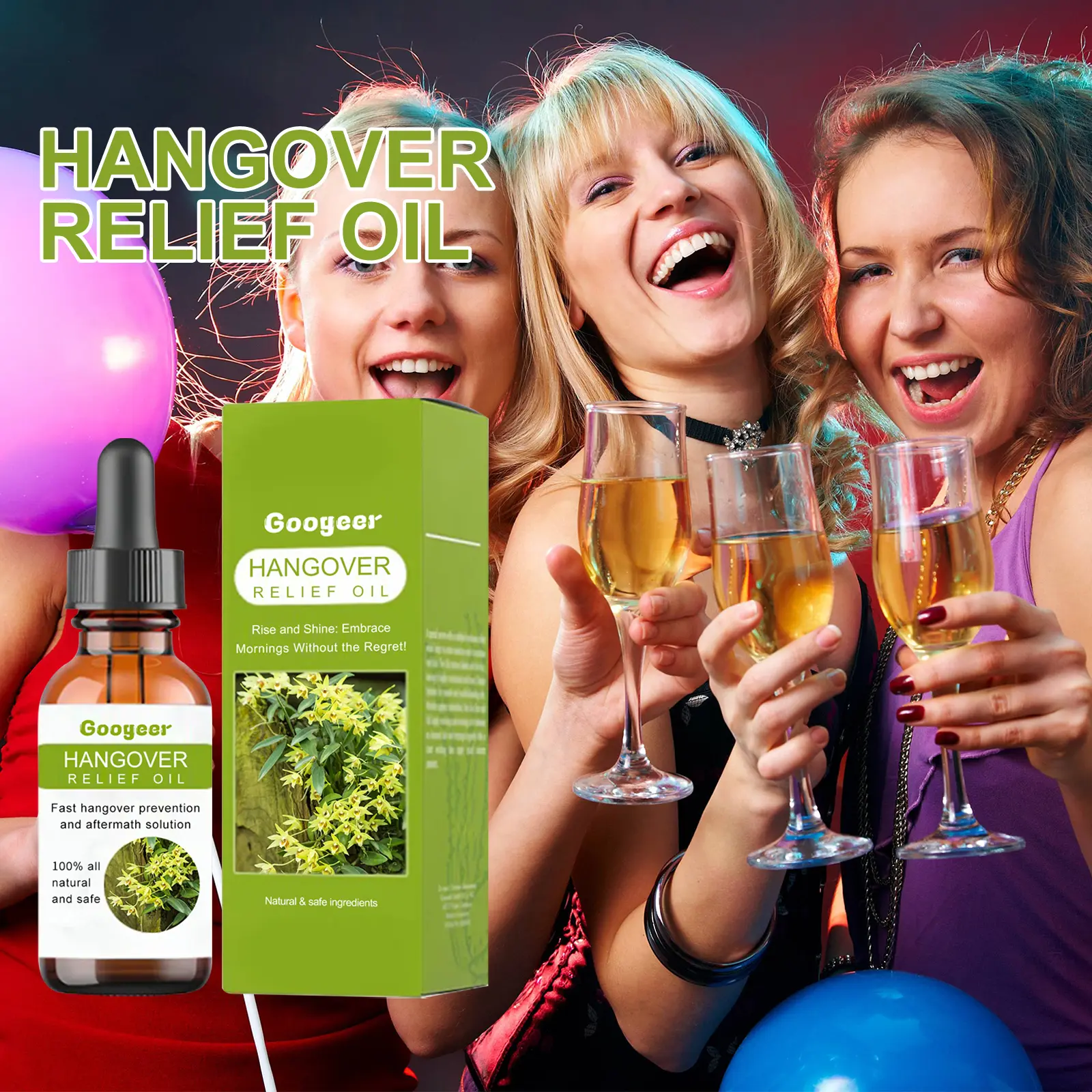 Hangover Relief Oil for Nausea, Fatigue & Dizziness 8 googeer hangover relief oil GOH02 A014 30 GN1 4389