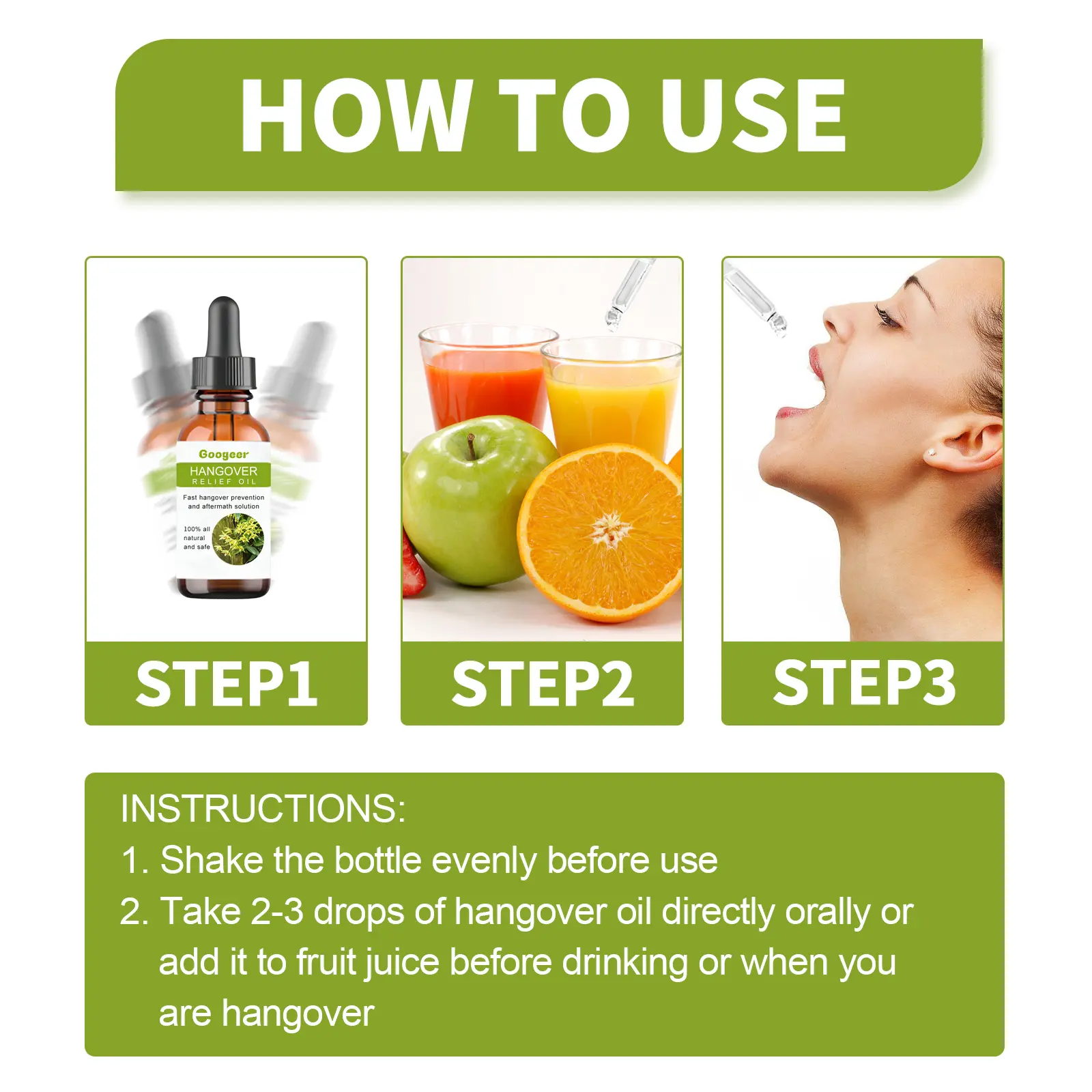 Hangover Relief Oil for Nausea, Fatigue & Dizziness 10 googeer hangover relief oil GOH02 A014 30 GN1 4393