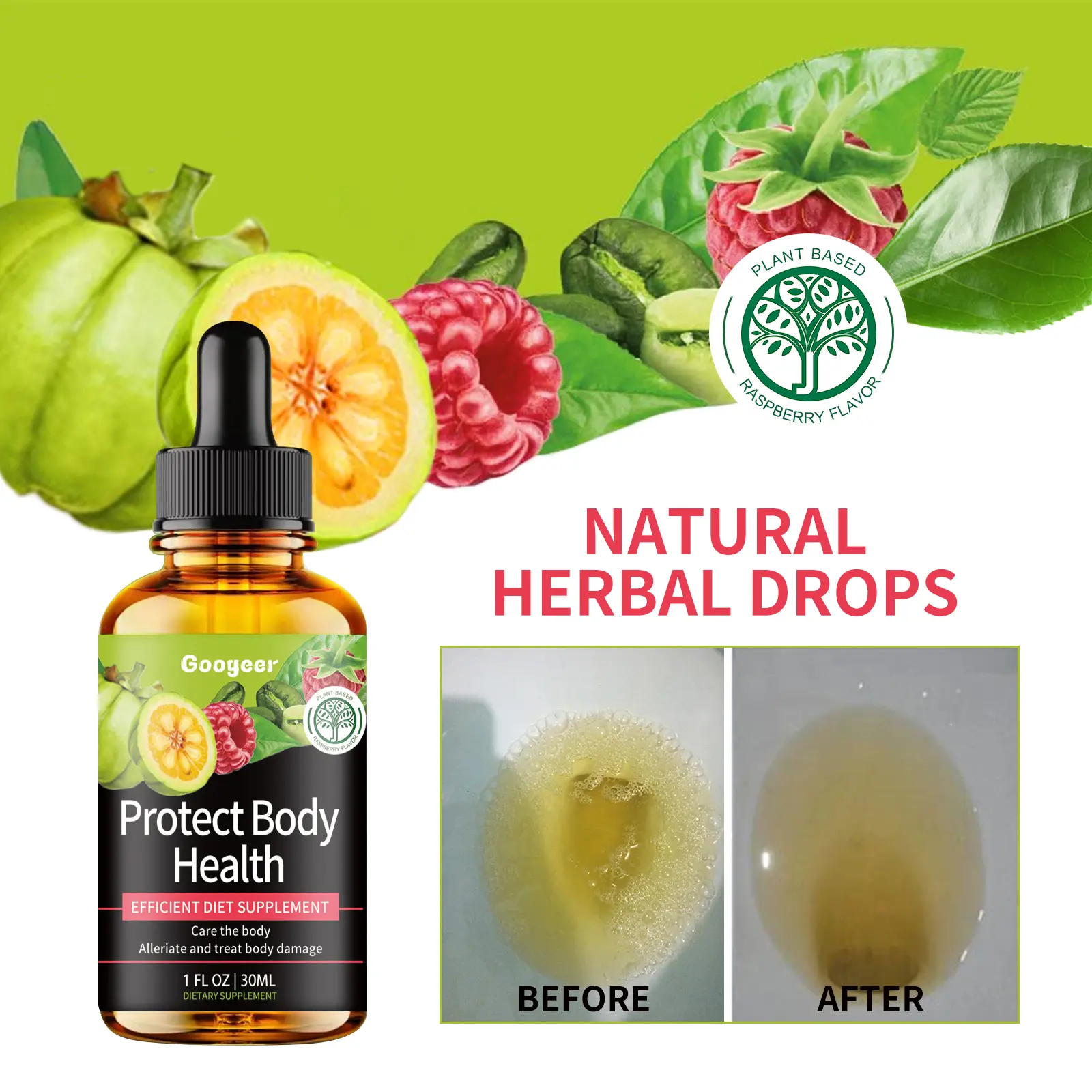 Herbal Body Care Drops with Honeysuckle & Safflower - Googeer 14 googeer herbal body care drops dizziness GOA08 A007 30 MX1 3600