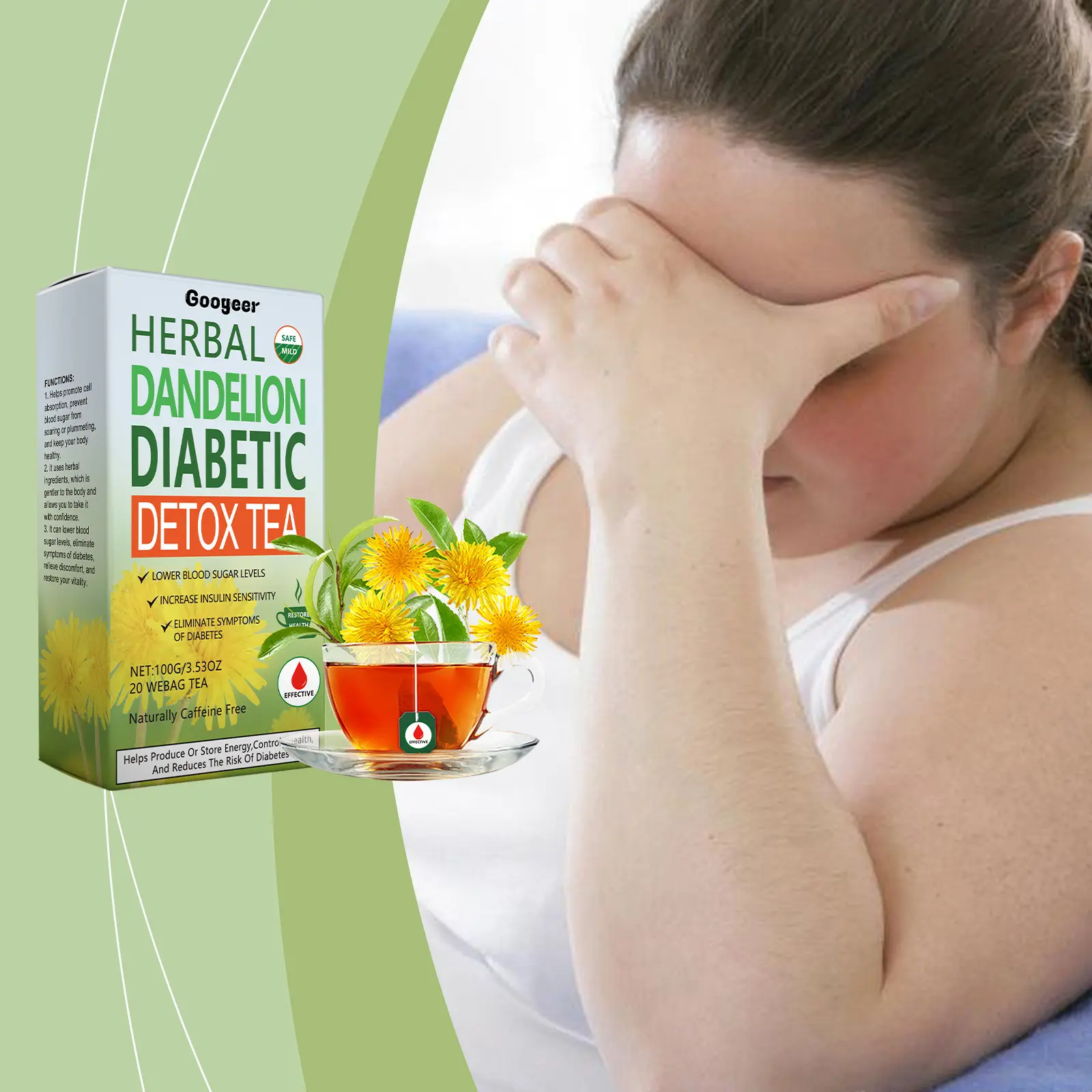 Herbal Detox Tea - Soothing Licorice & Cinnamon Blend - Googeer 8 googeer herbal detox conditioning tea bag GO B07 0071 01 93