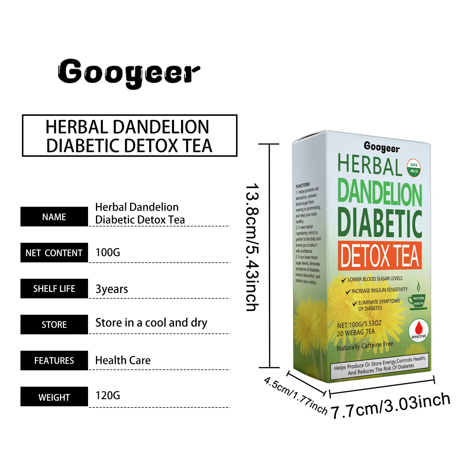 Herbal Detox Tea - Soothing Licorice & Cinnamon Blend - Googeer 7 googeer herbal detox conditioning tea bag GO B07 0071 01 98