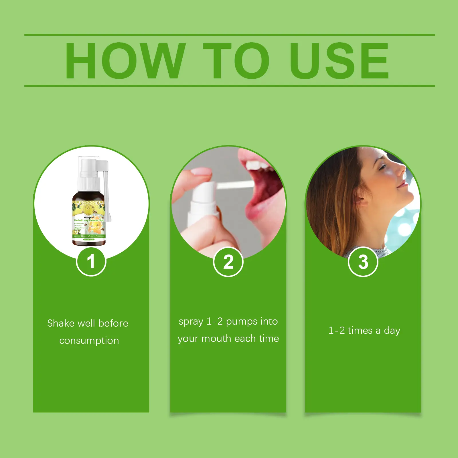 Herbal Lung Cleanse Mist & Throat Refreshing Spray - Googeer 10 googeer herbal lung cleanse mist GOB07 A018 30 GN1 2139