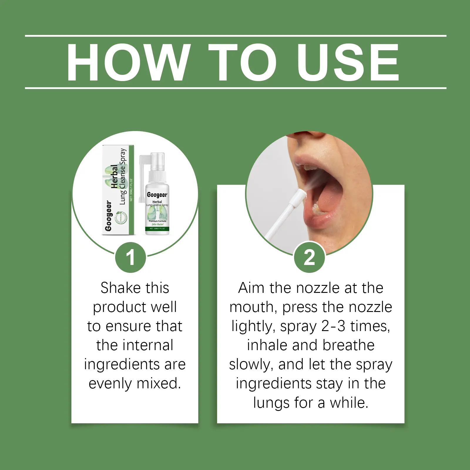 Herbal Lung Cleanse Spray for Respiratory Support - Herbal 10 googeer herbal lung cleanse spray GO B07 0083 01 411